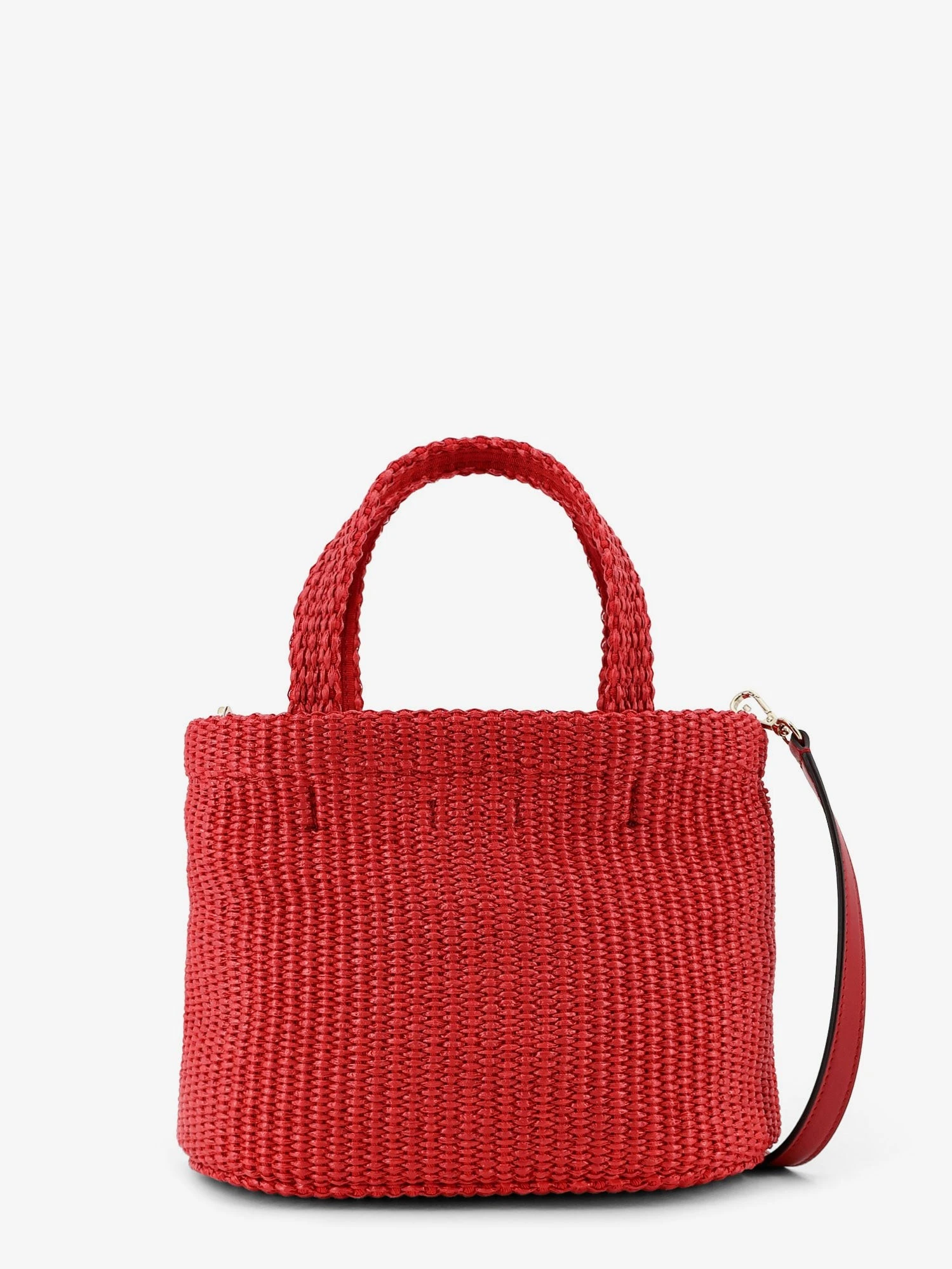 Raffia crossbody bag with embroidered logo on the front.webp