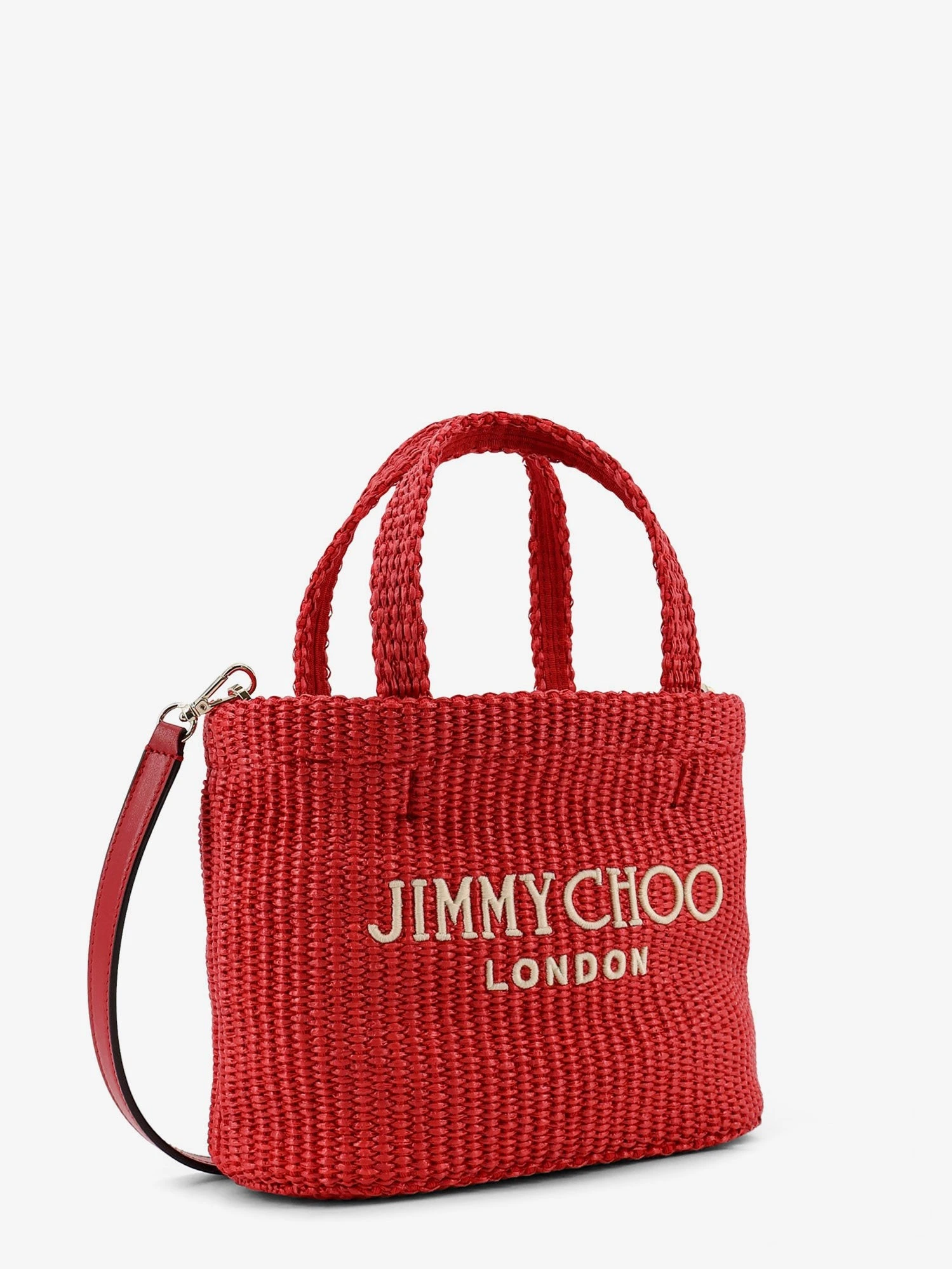 Raffia crossbody bag with embroidered logo on the front.webp