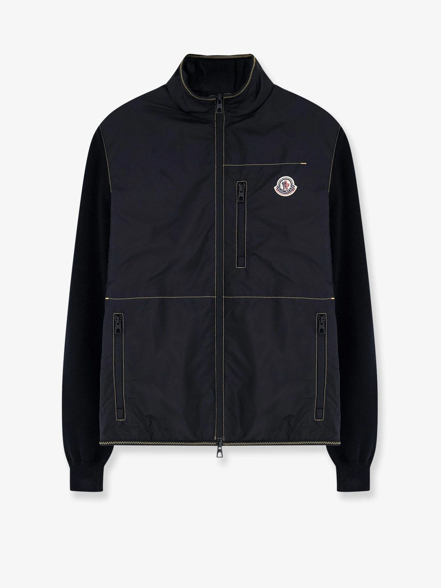 Nylon jacket with cotton inserts.webp