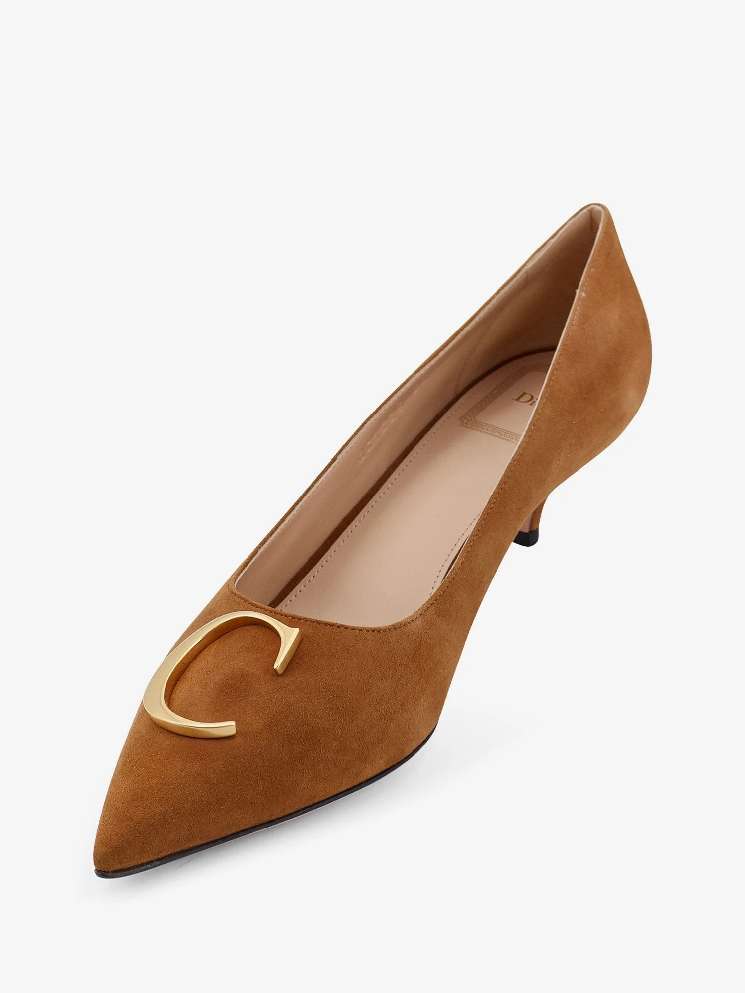 Dior Initials suede pumps with metal CD initials.webp