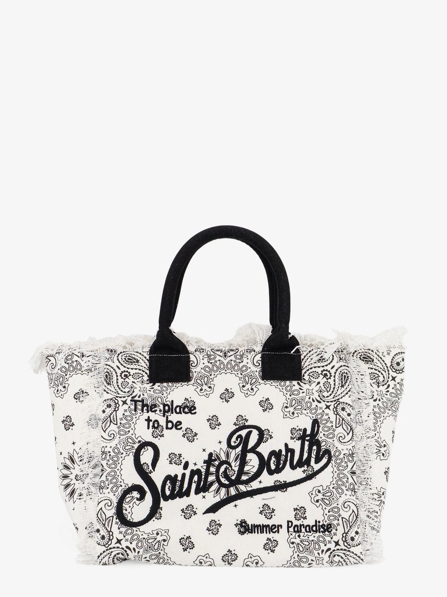 Vanity Canvas shoulder bag with bandana print.webp