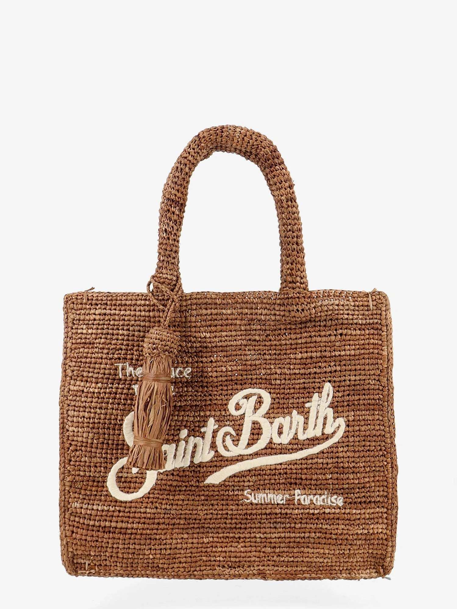 Colette raffia handbag with embroidered logo.webp