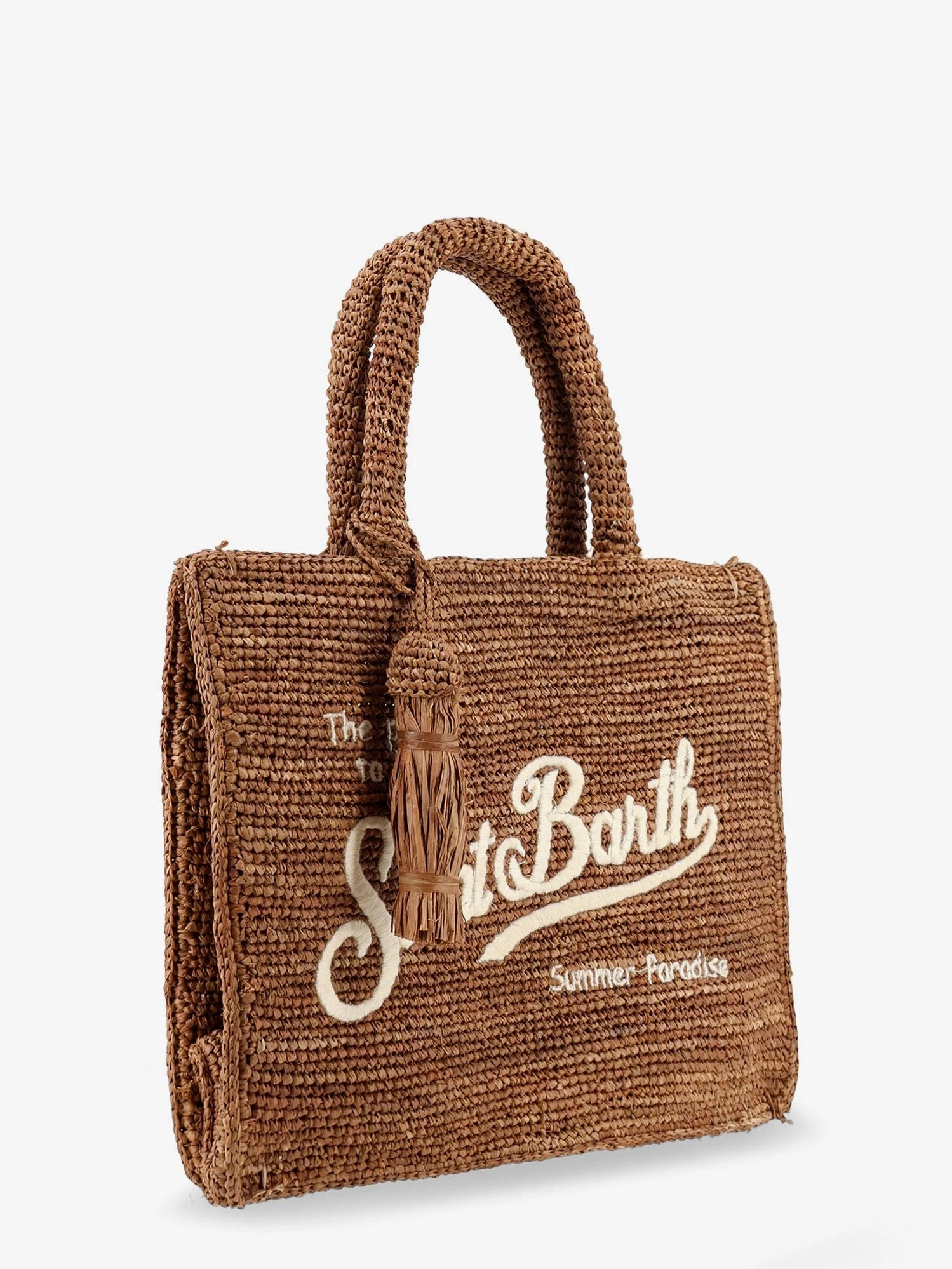 Colette raffia handbag with embroidered logo.webp