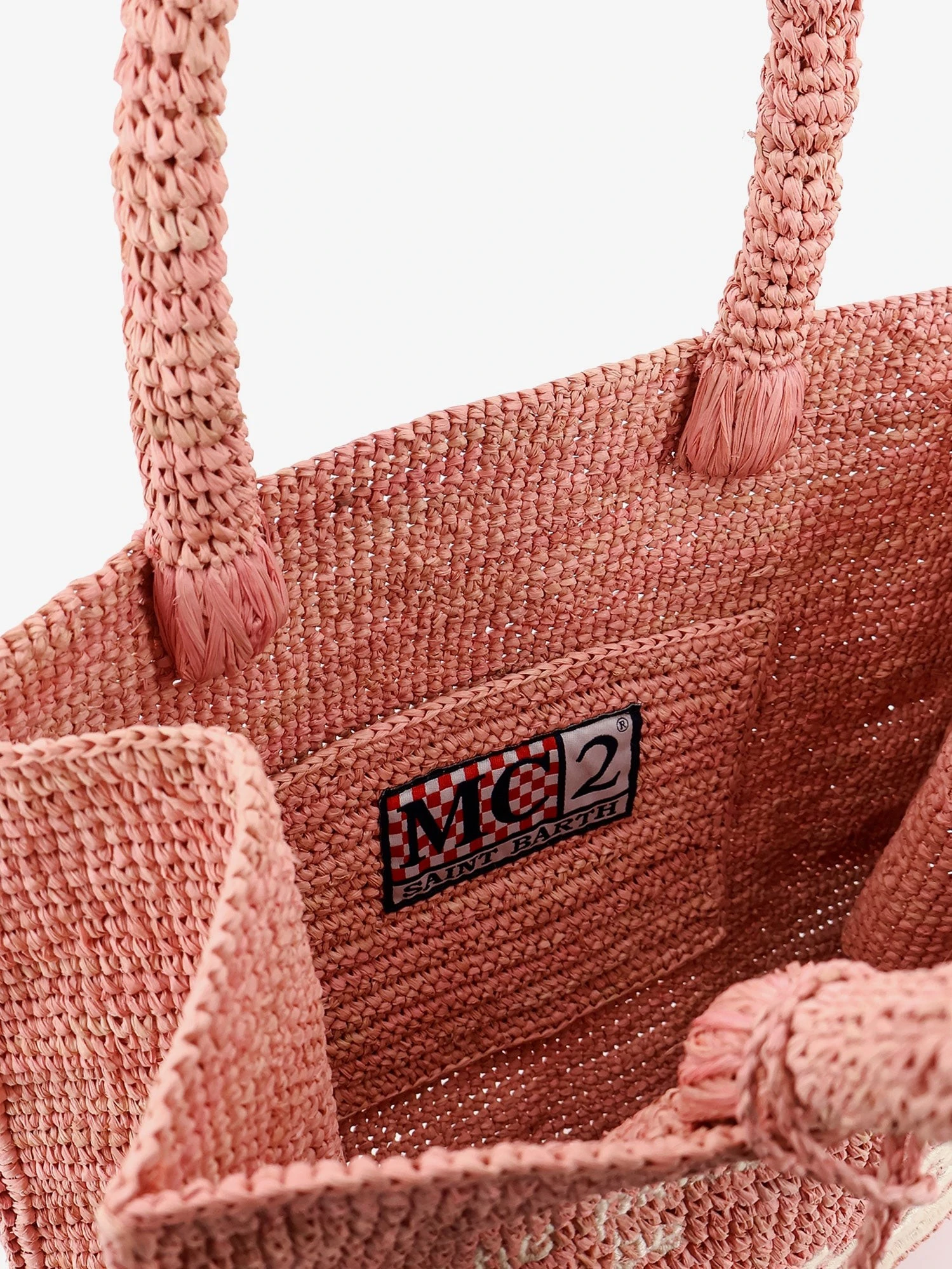 Colette raffia handbag with embroidered logo.webp