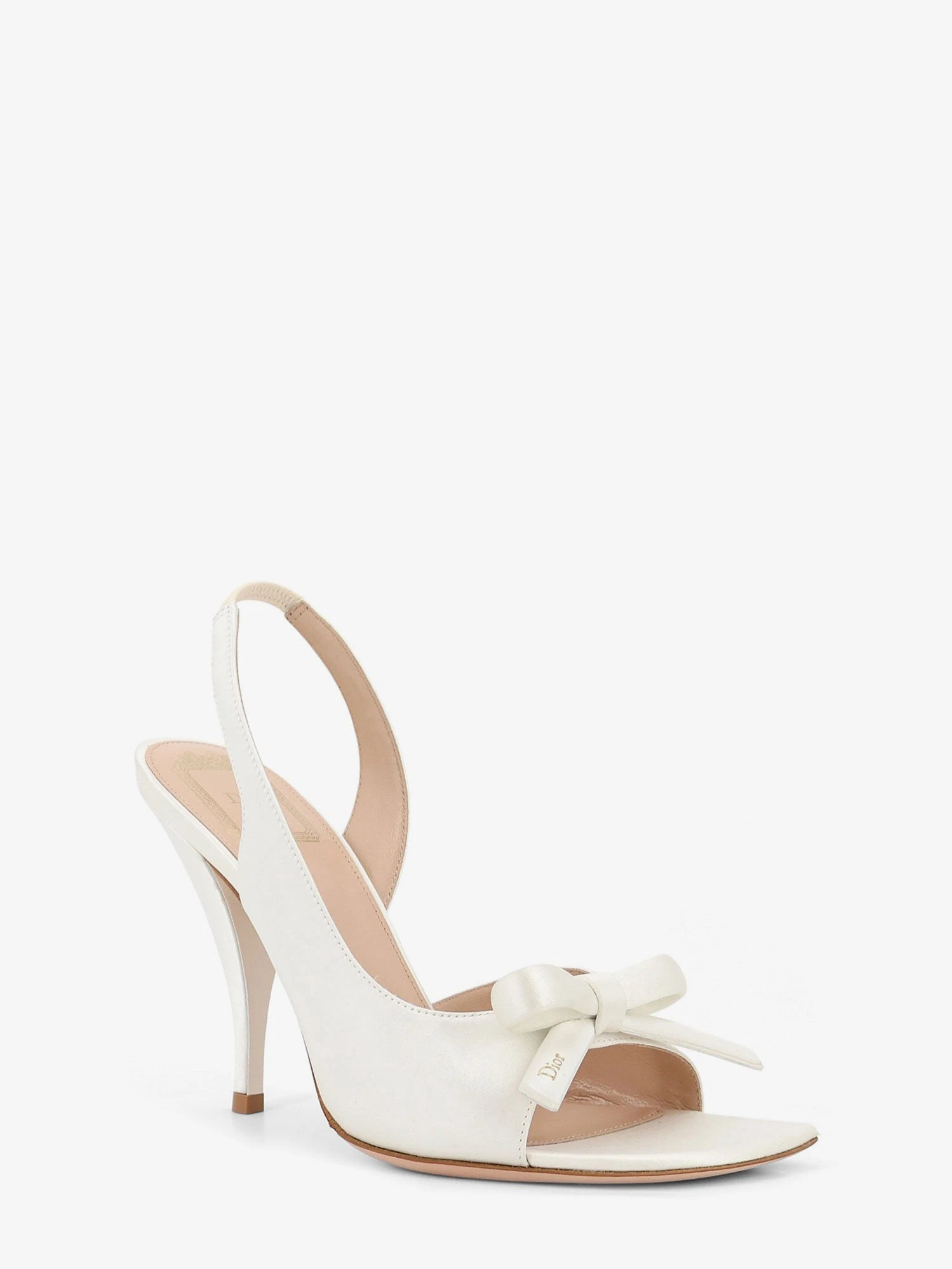 Dior Bow satin sandals with logo bow detail.webp