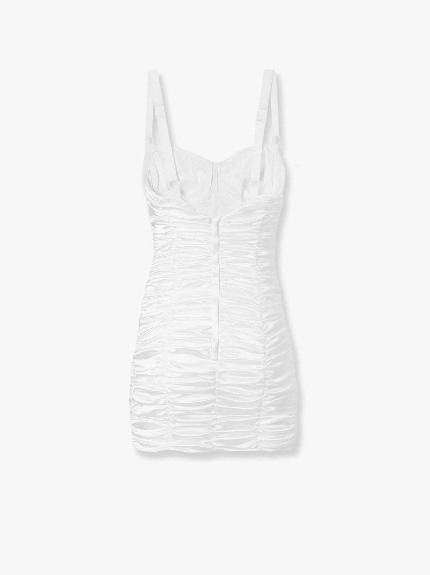 Draped satin mini dress.webp