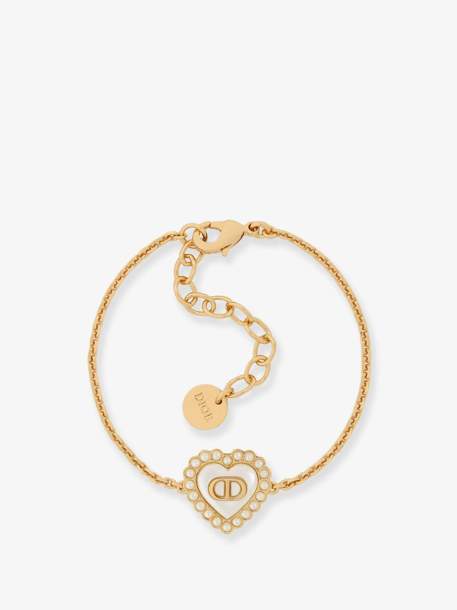 Petit CD Baroque bracelet metal with golden finish.webp