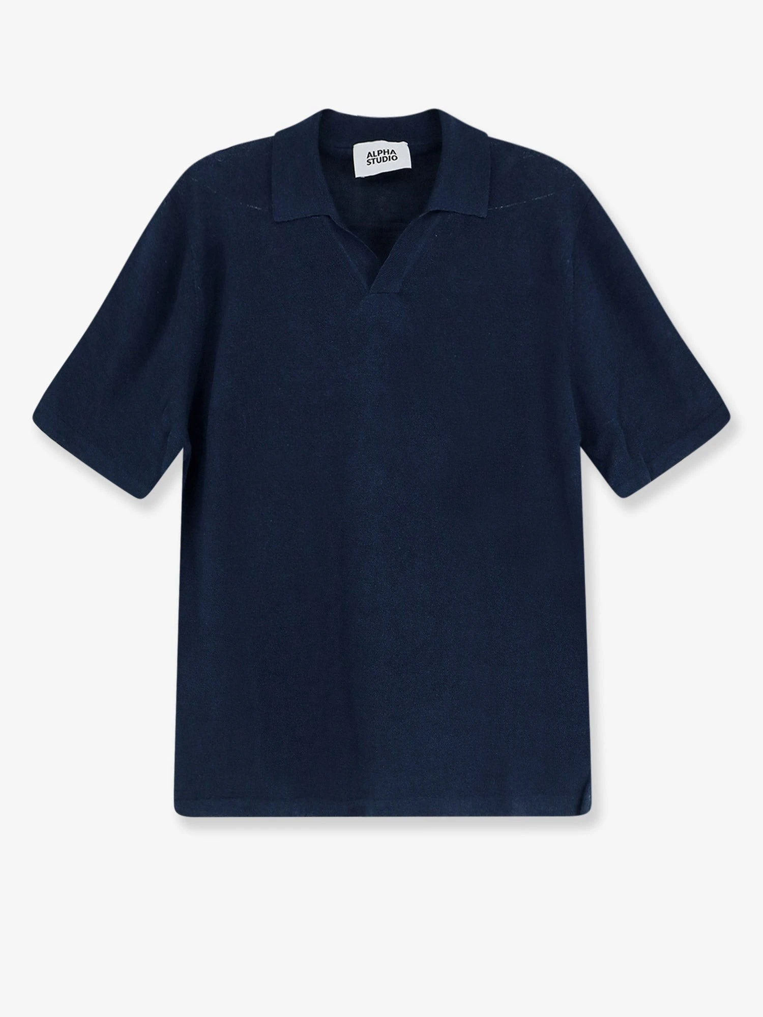 Linen and cotton blend polo shirt.webp