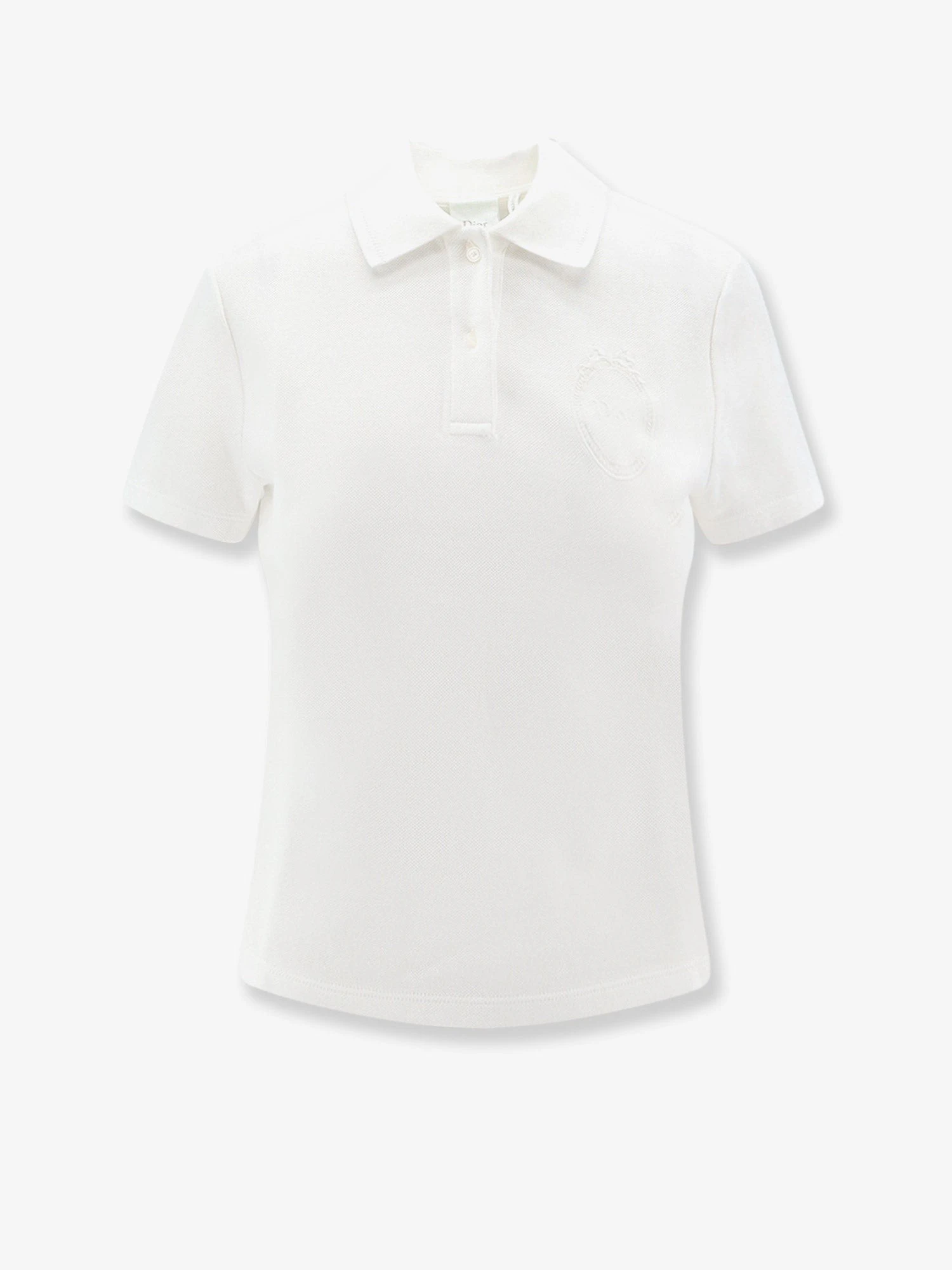 Cotton blend polo shirt with embroidered Dior Médaillon logo.webp