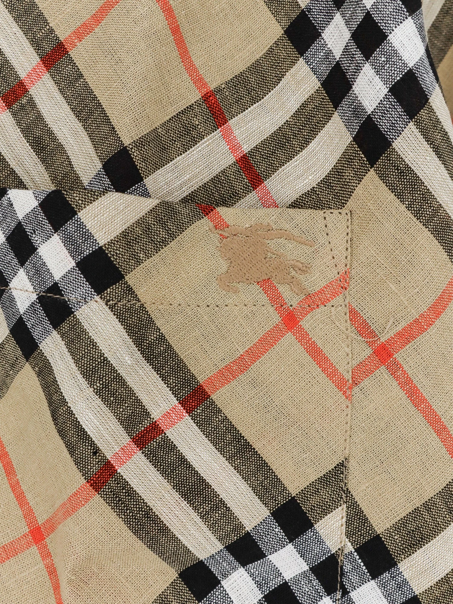 Linen shirt with check print.webp