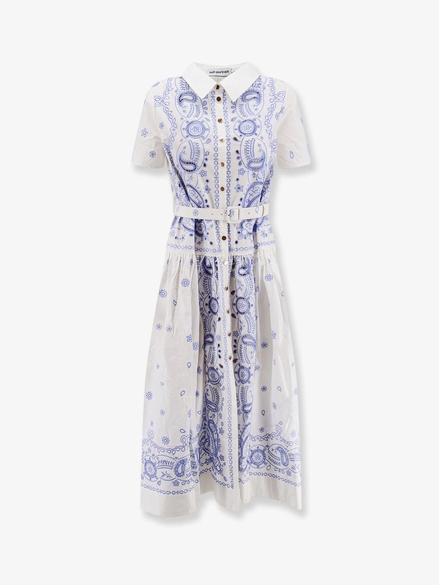 Long cotton dress with all-over contrasting embroidery.webp