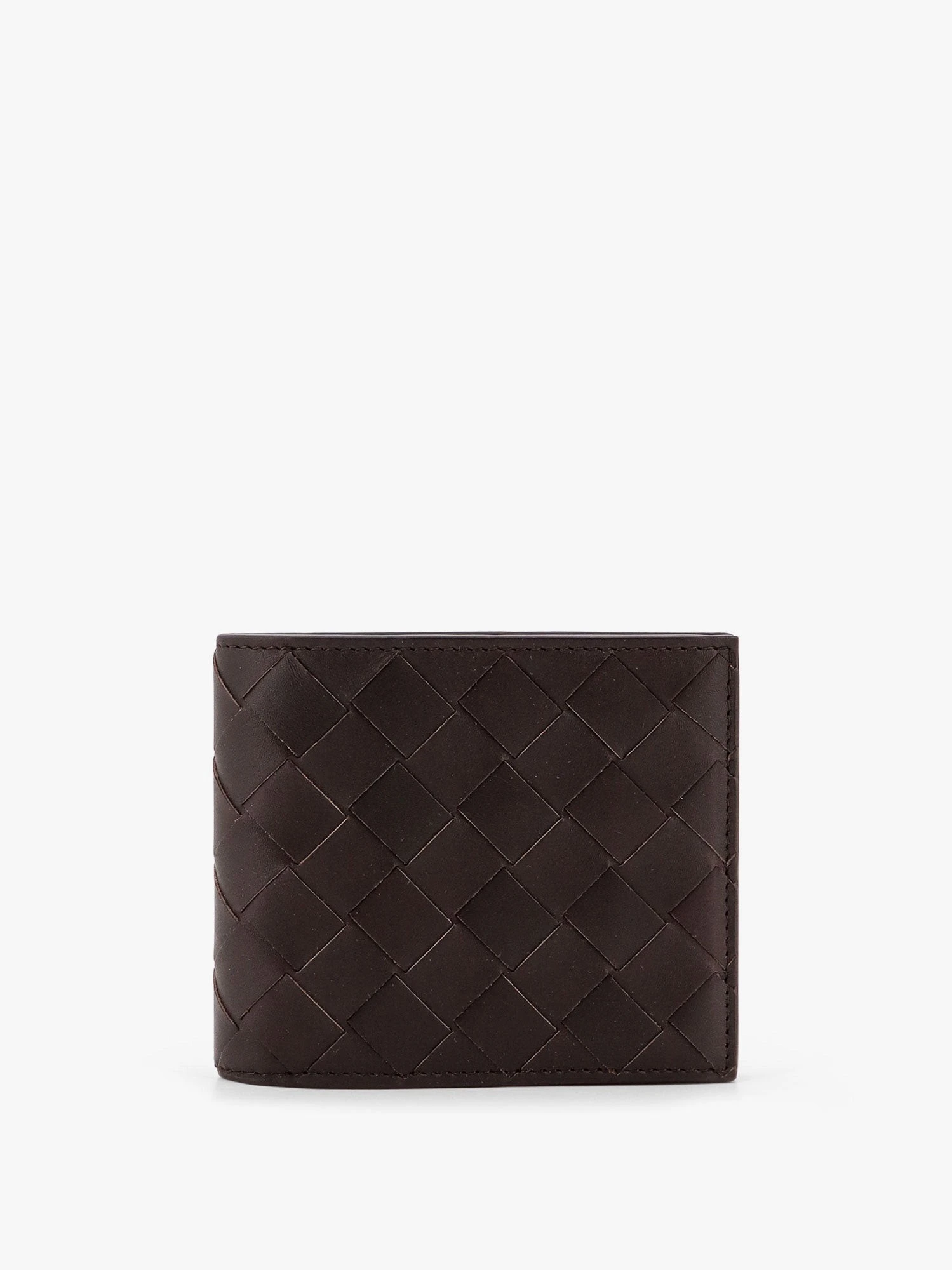 Leather walllet with Intrecciato motif.webp