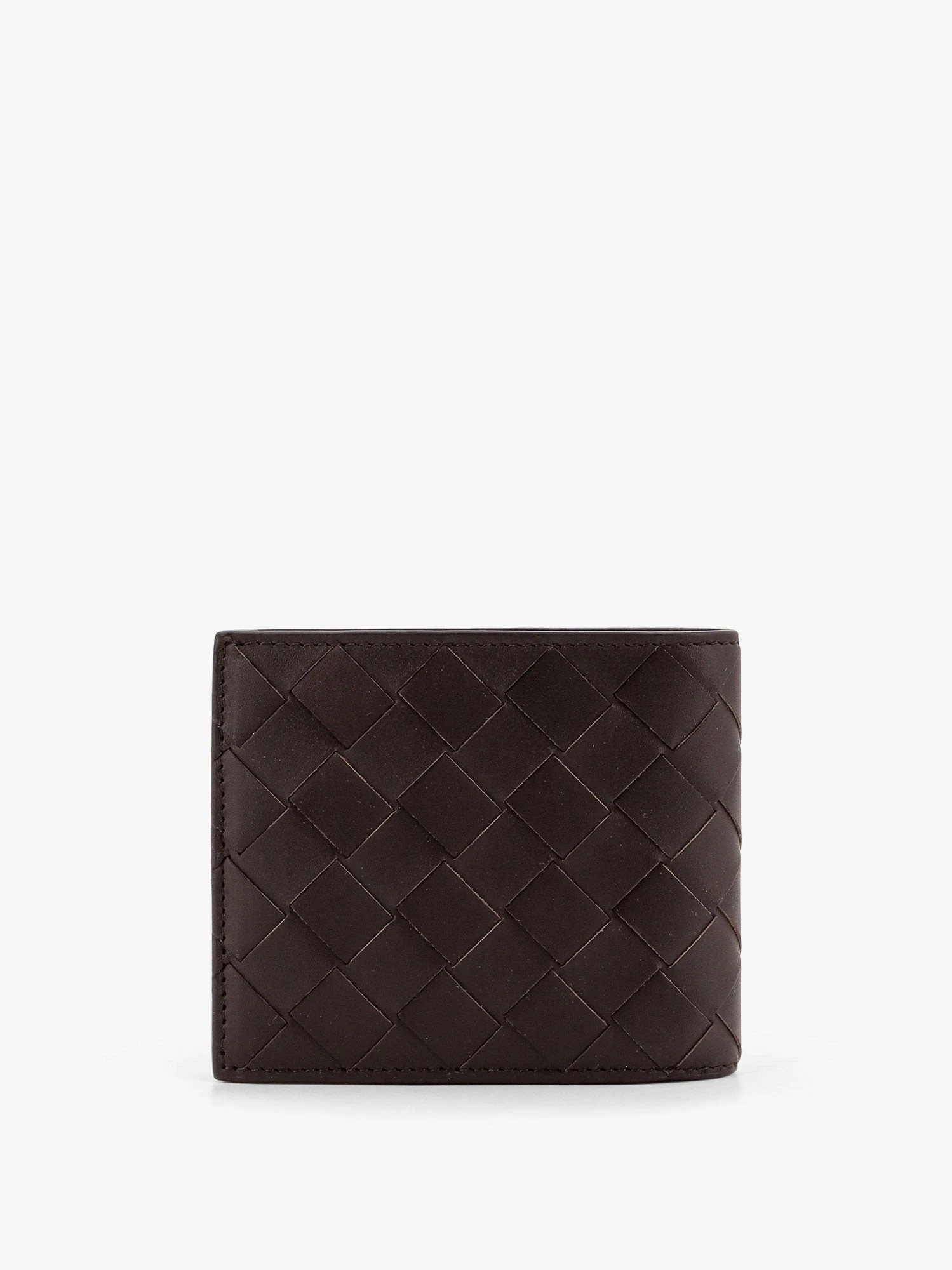 Leather walllet with Intrecciato motif.webp