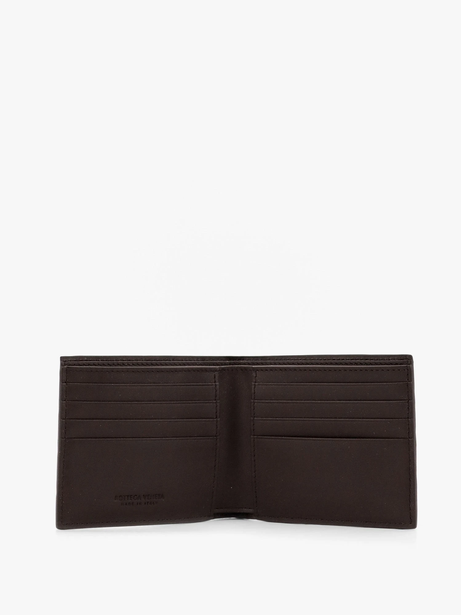 Leather walllet with Intrecciato motif.webp