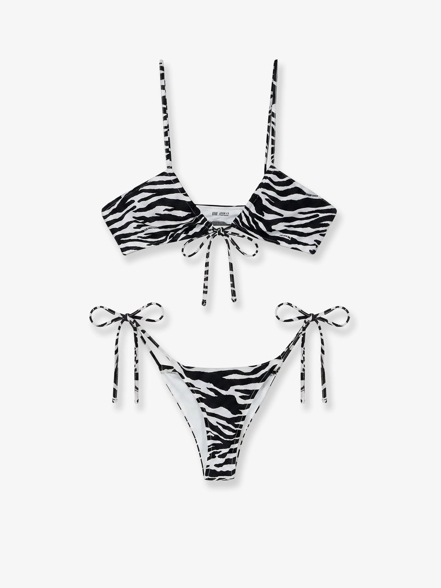 The Attico Il Primo Bagno Lycra Bikini with Zebra Print.webp