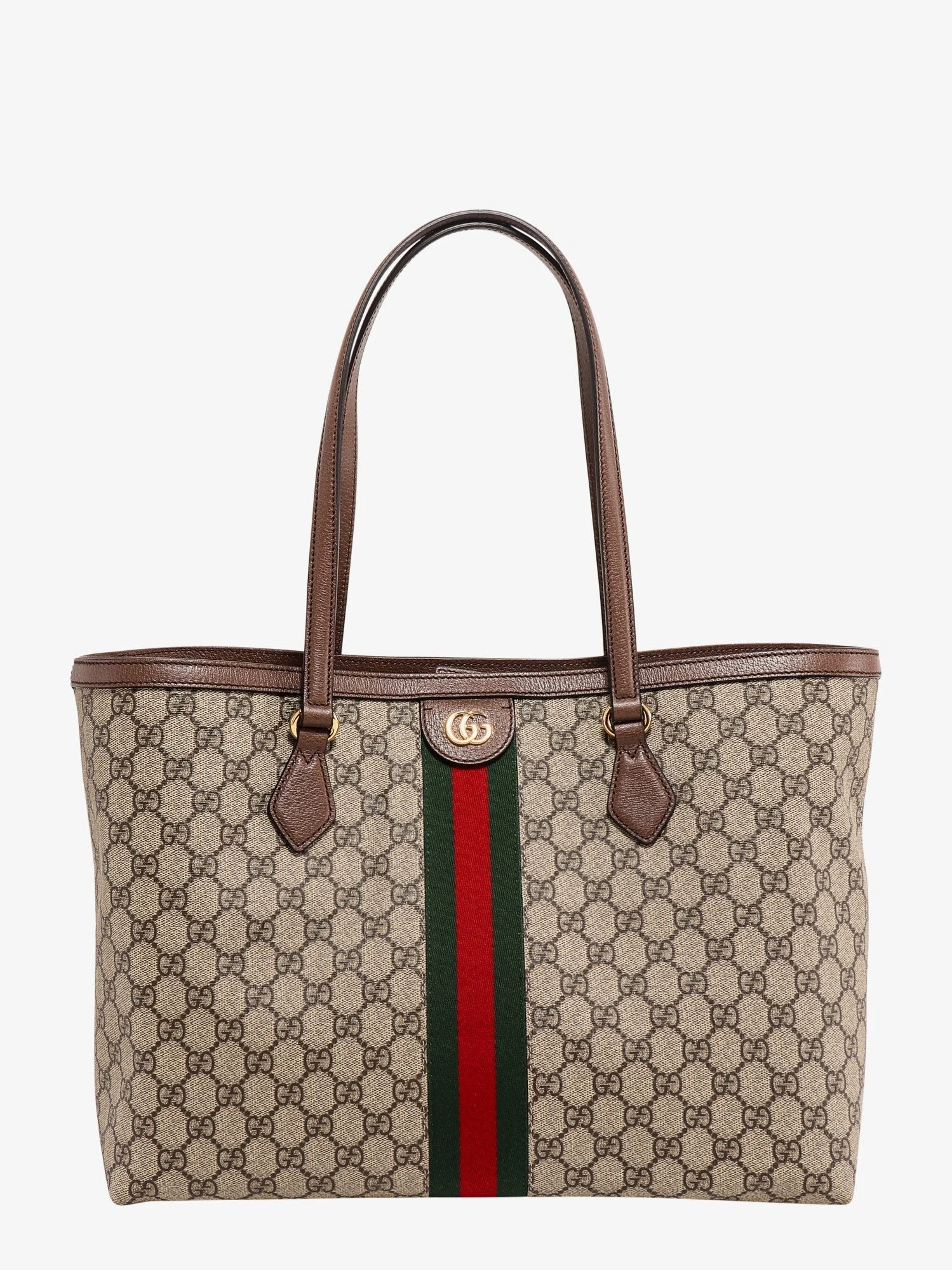 Coated canvas Ophidia shopping bag with Supreme GG fabric.webp