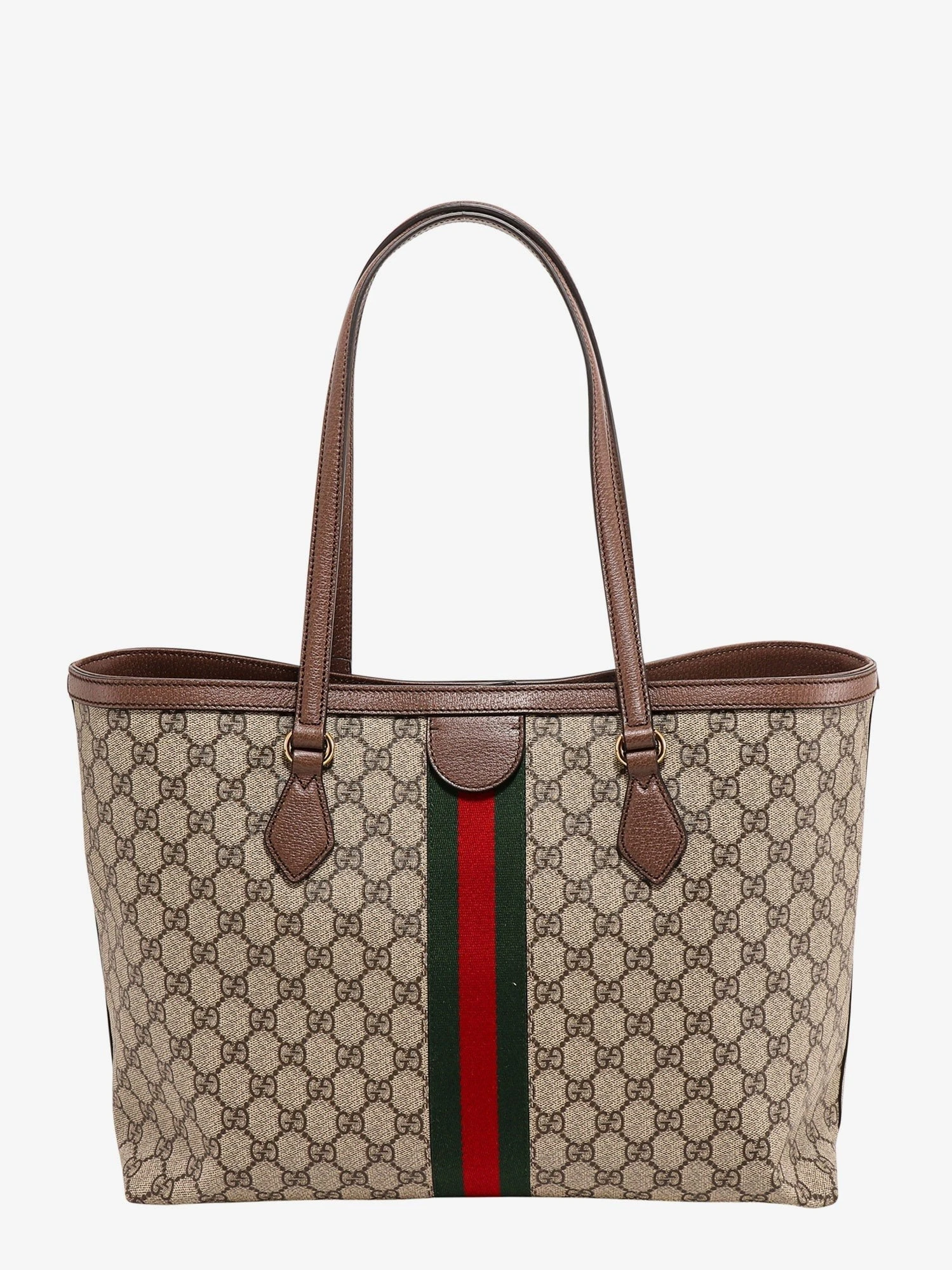 Coated canvas Ophidia shopping bag with Supreme GG fabric.webp