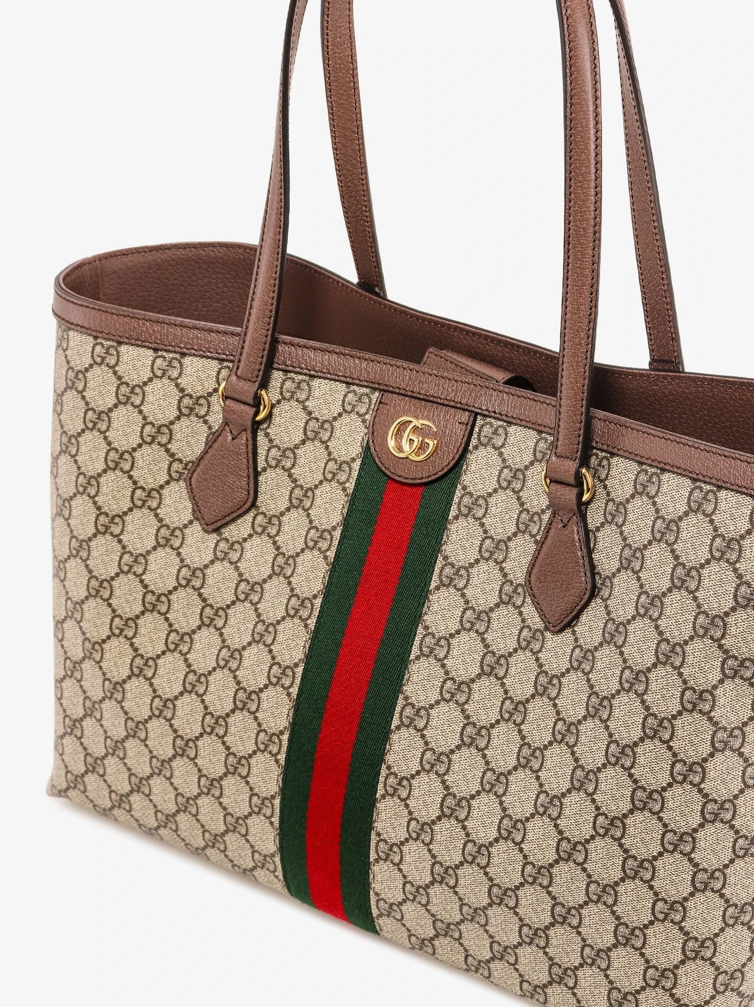 Coated canvas Ophidia shopping bag with Supreme GG fabric.webp