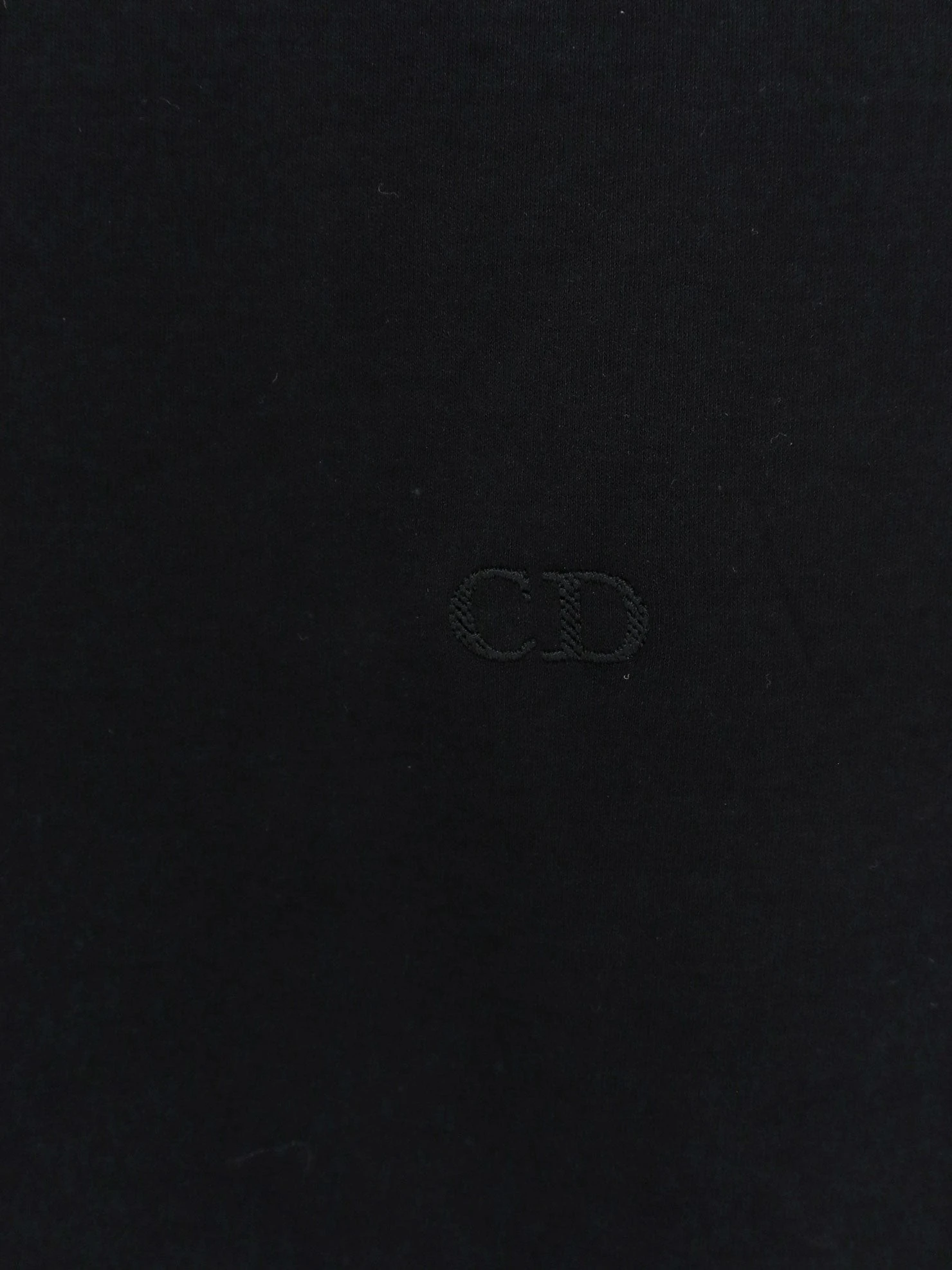 Cotton T-shirt with tone-on-tone embroidered CD logo.webp