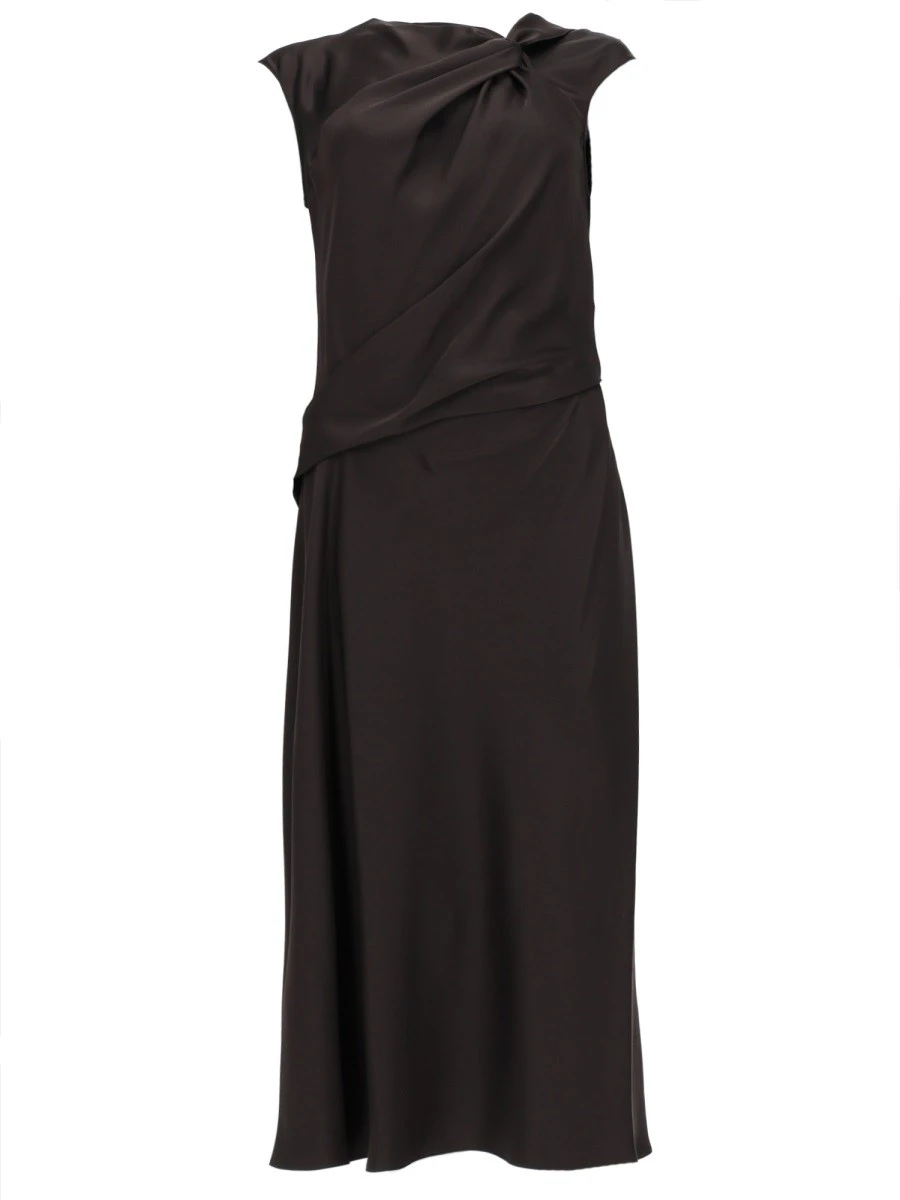 ABITO "TWIST BODICE" IN SATIN.webp