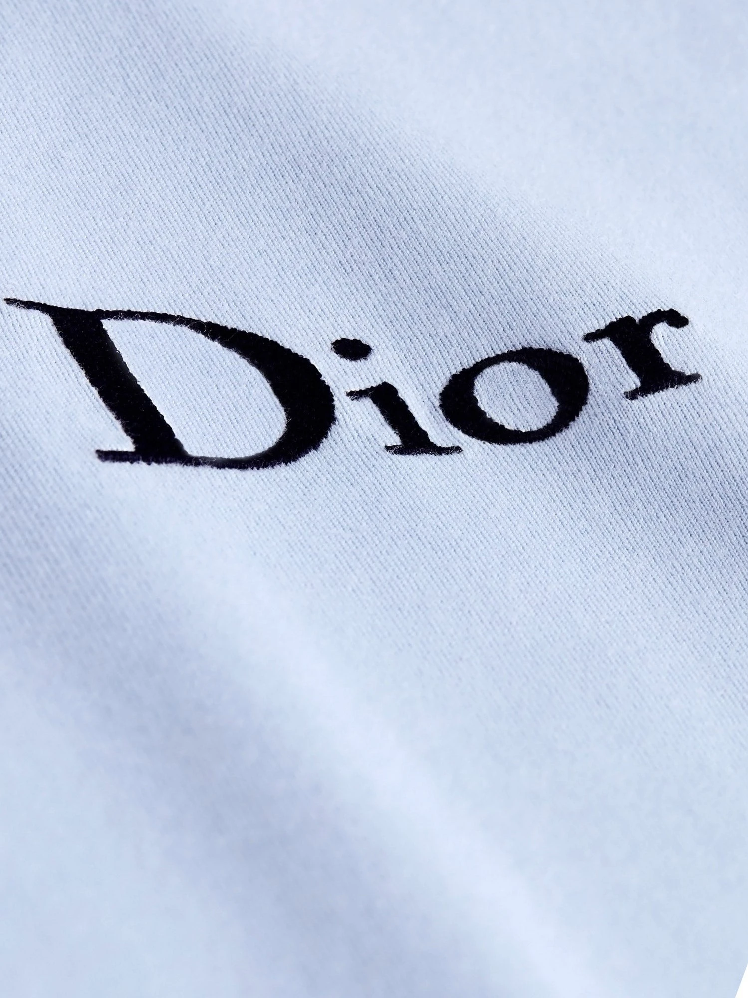 Cotton t-shirt with Dior embroidery.webp
