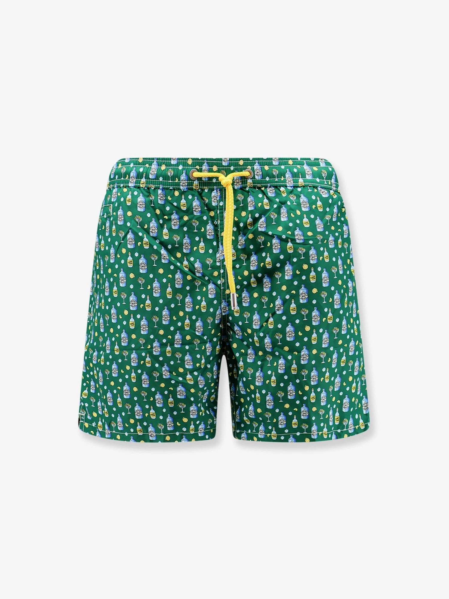 Nylon swim trunks with all-over Tonic Water print.webp