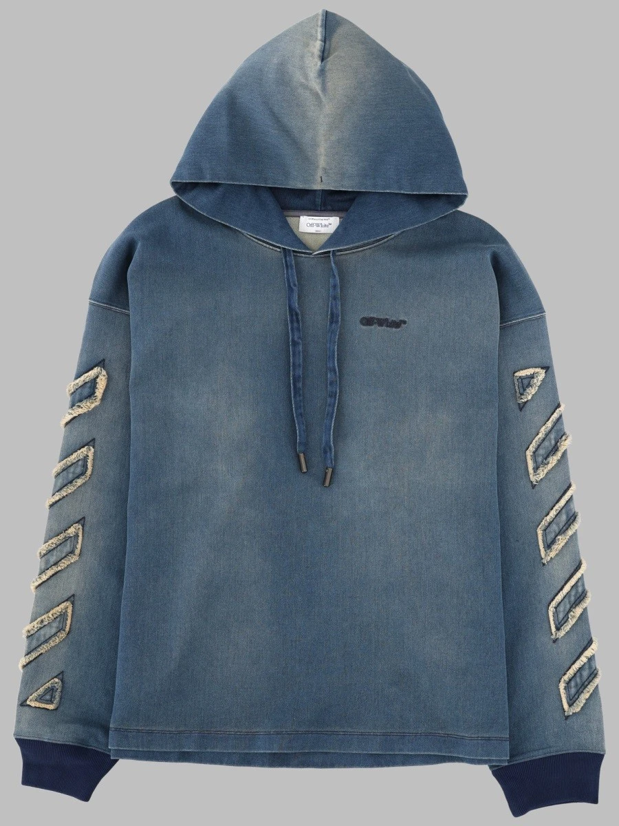 FELPA IN DENIM CON DETTAGLI "DIAG".webp