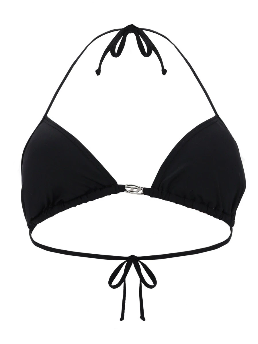 TOP BIKINI IN NYLON CON CHIUSURA A LACCETTI.webp