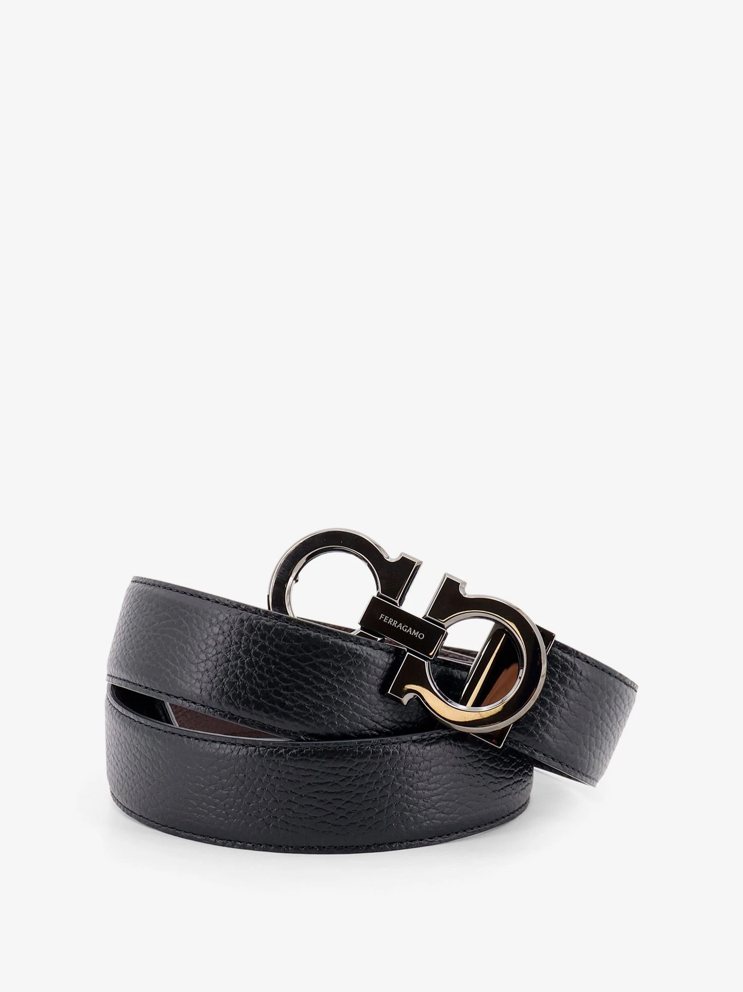 Reversible hammered leather belt.webp