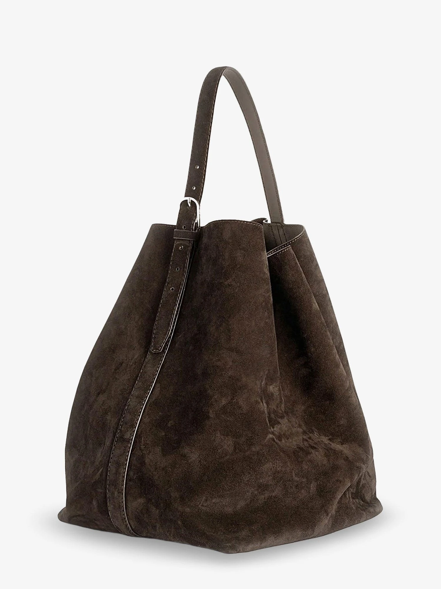 Suede Belted Tote shoulder bag.webp