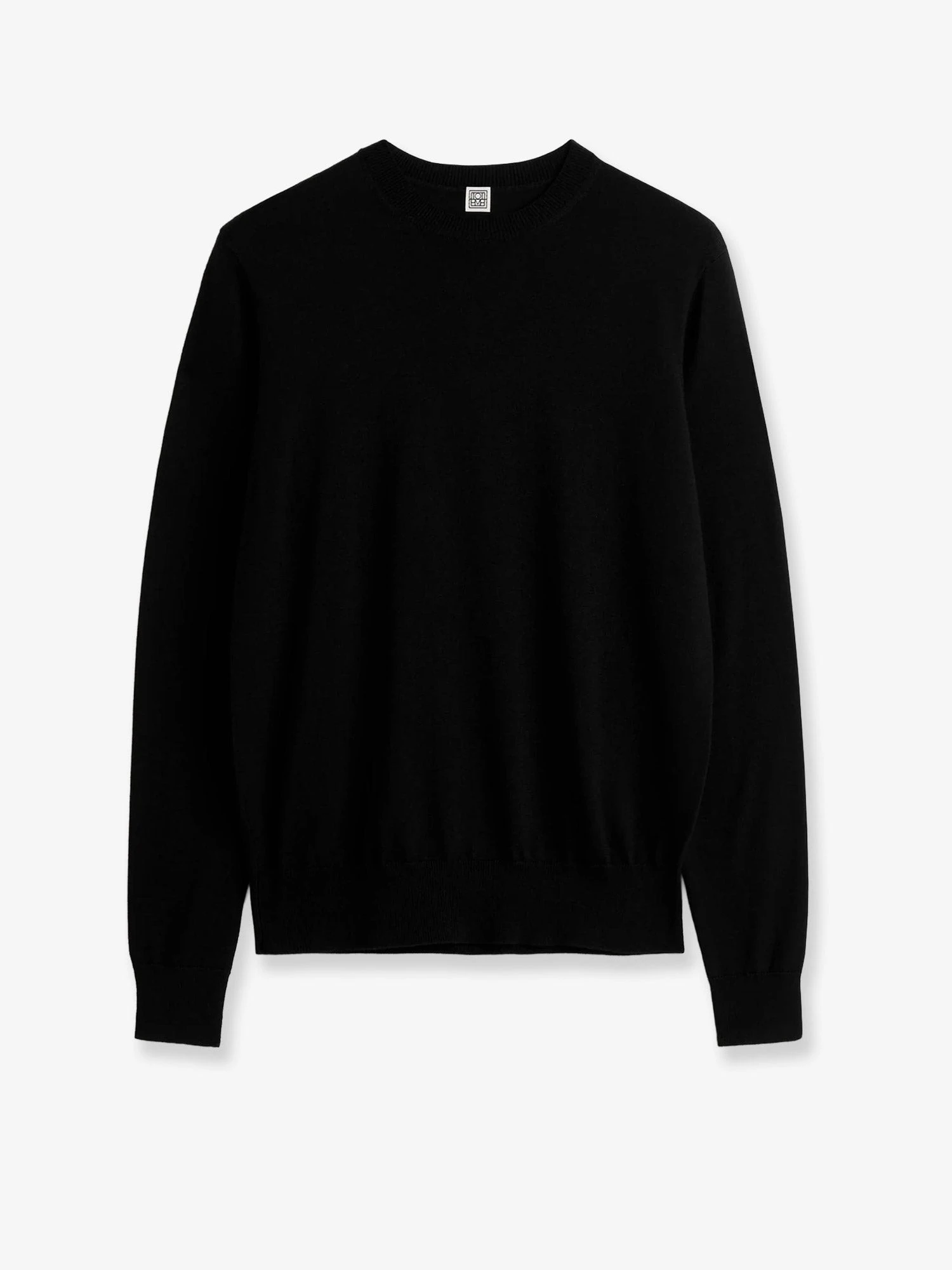 Fine Crew Knit wool and silk blend sweater.webp