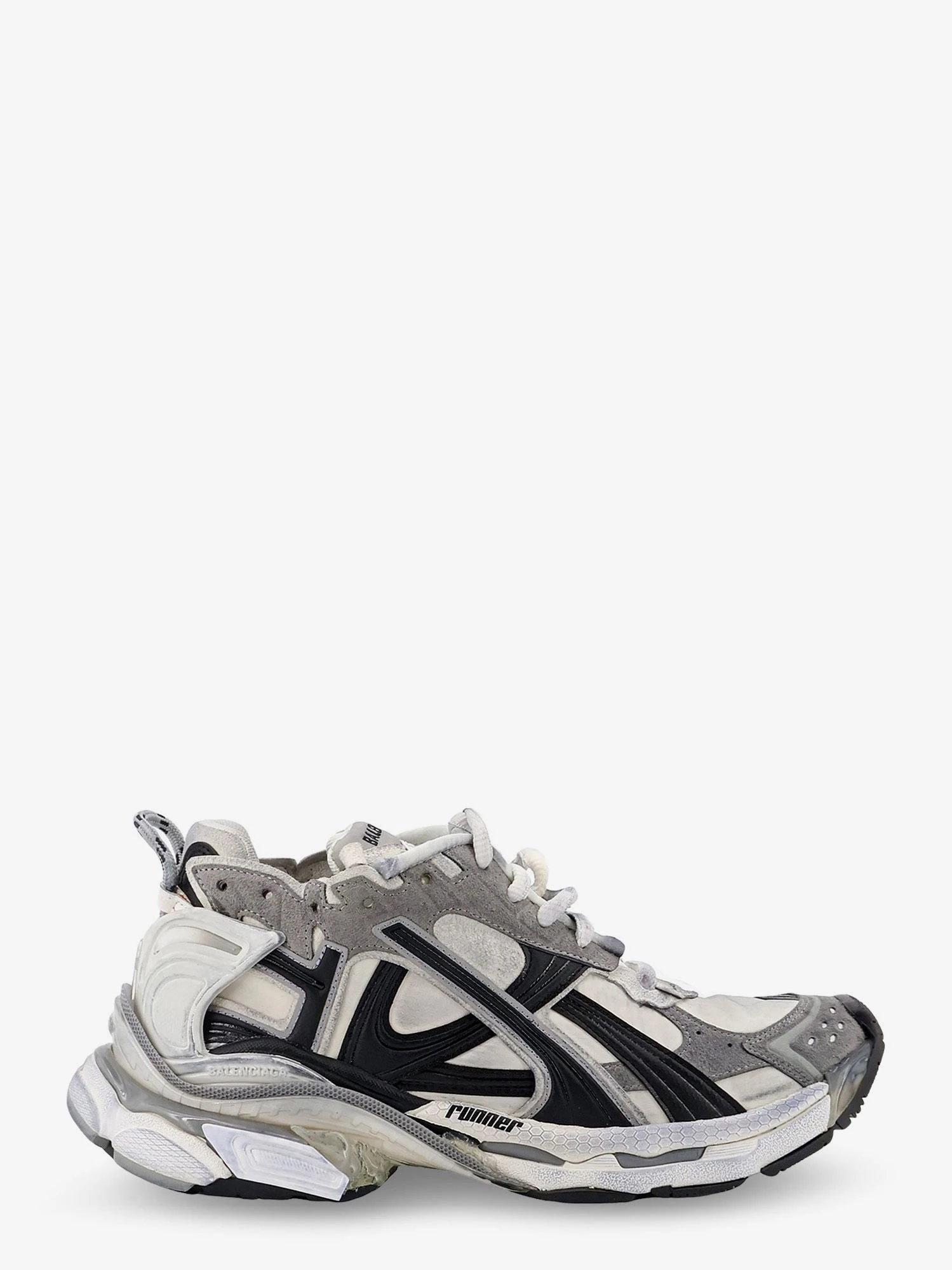 Runner nylon sneakers with contrasting inserts.webp
