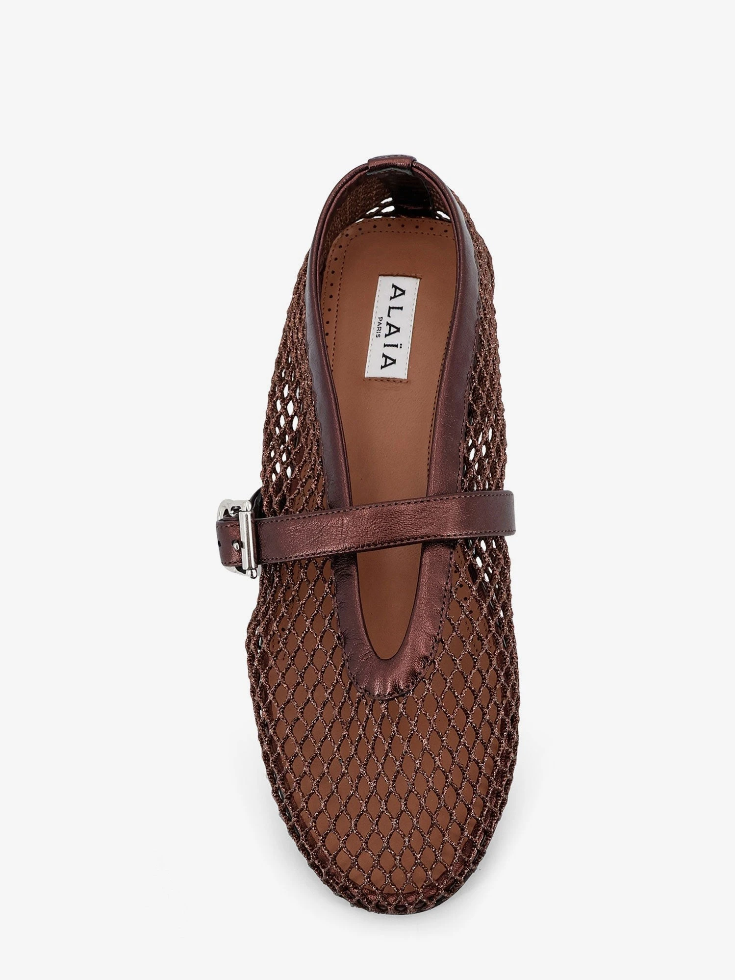Ballet Flats in mesh and leather.webp