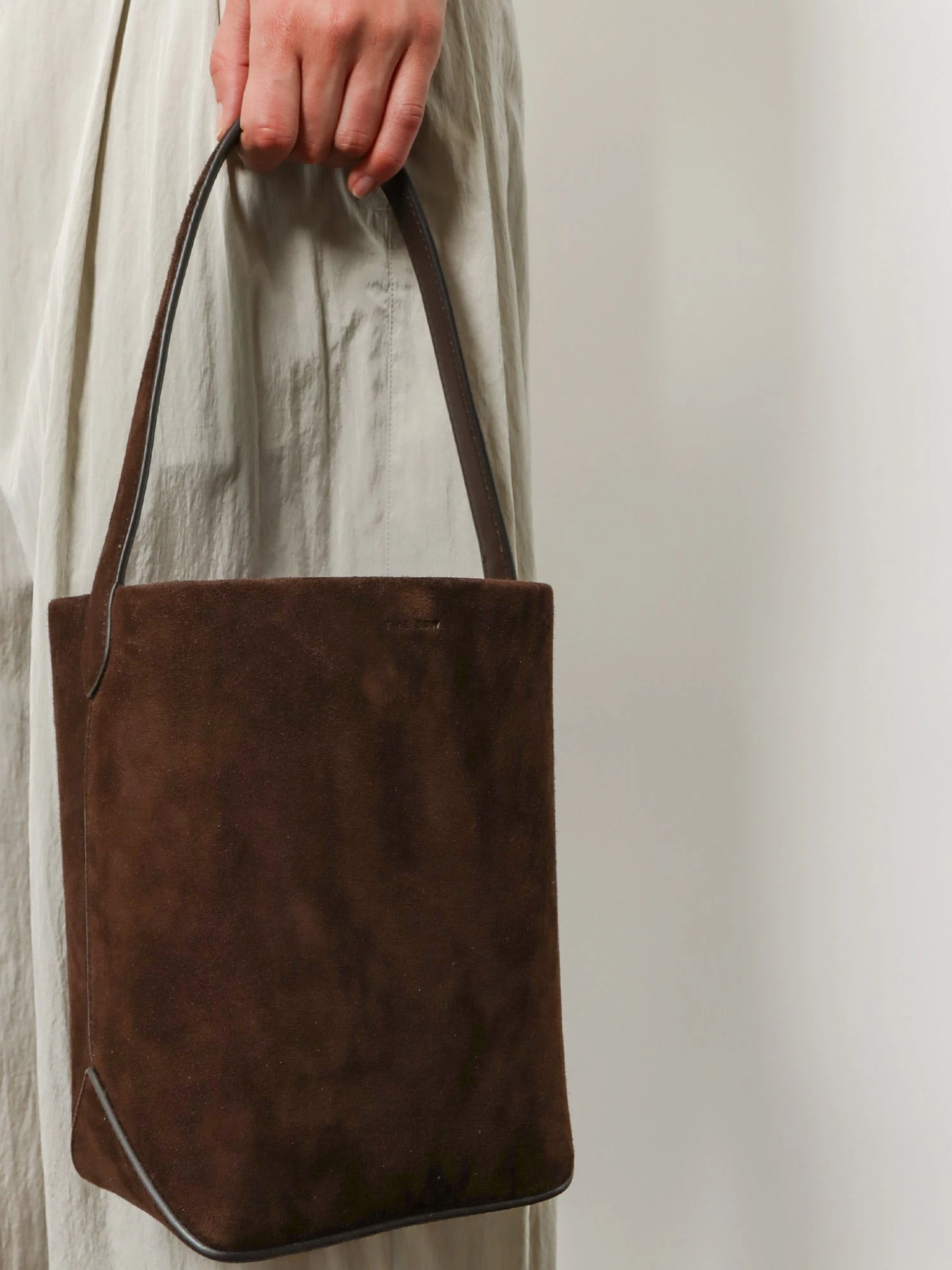 N/S Park Tote Edge suede shoulder bag.webp