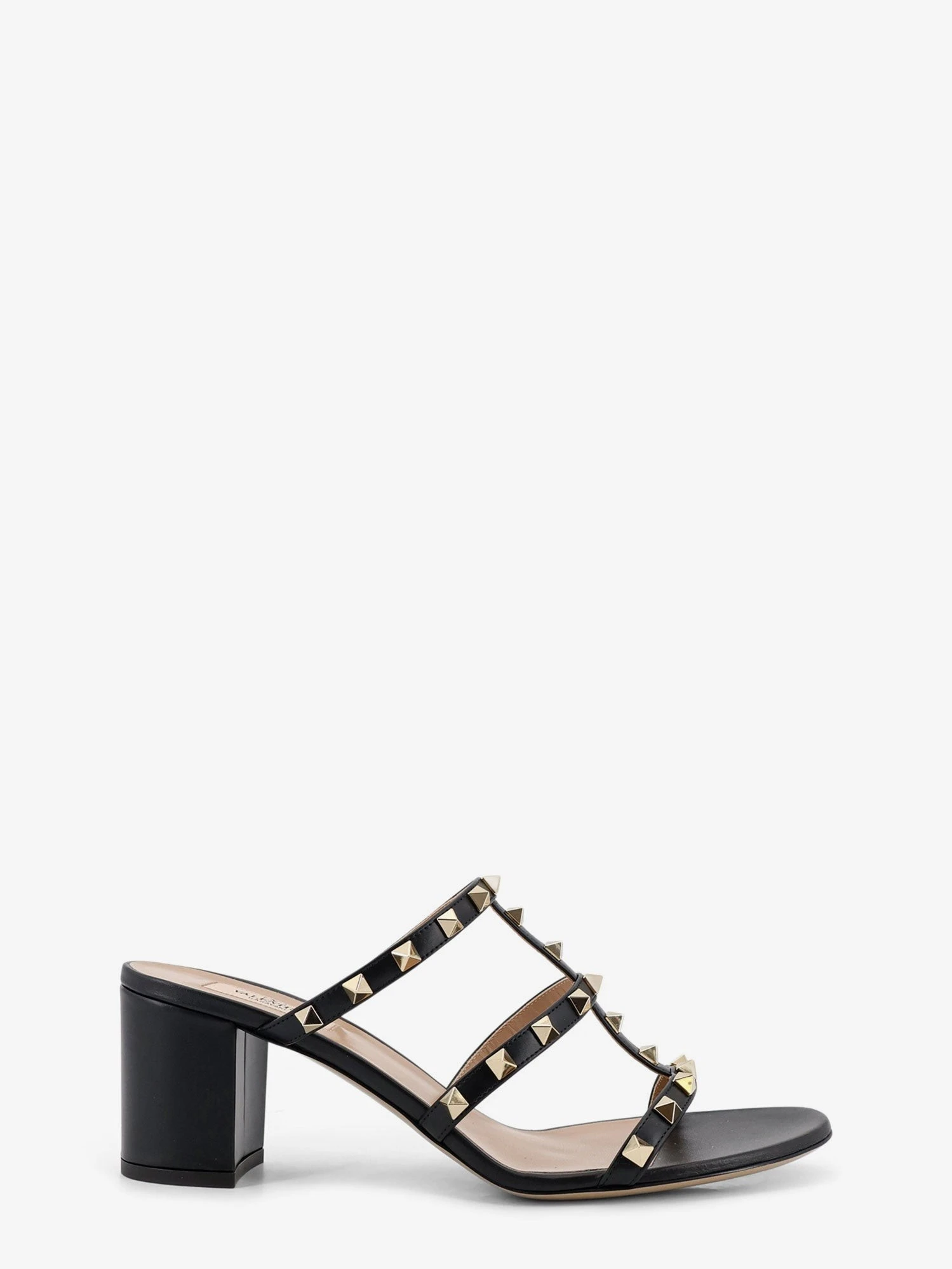 Rockstud leather sandals with iconic side studs.webp