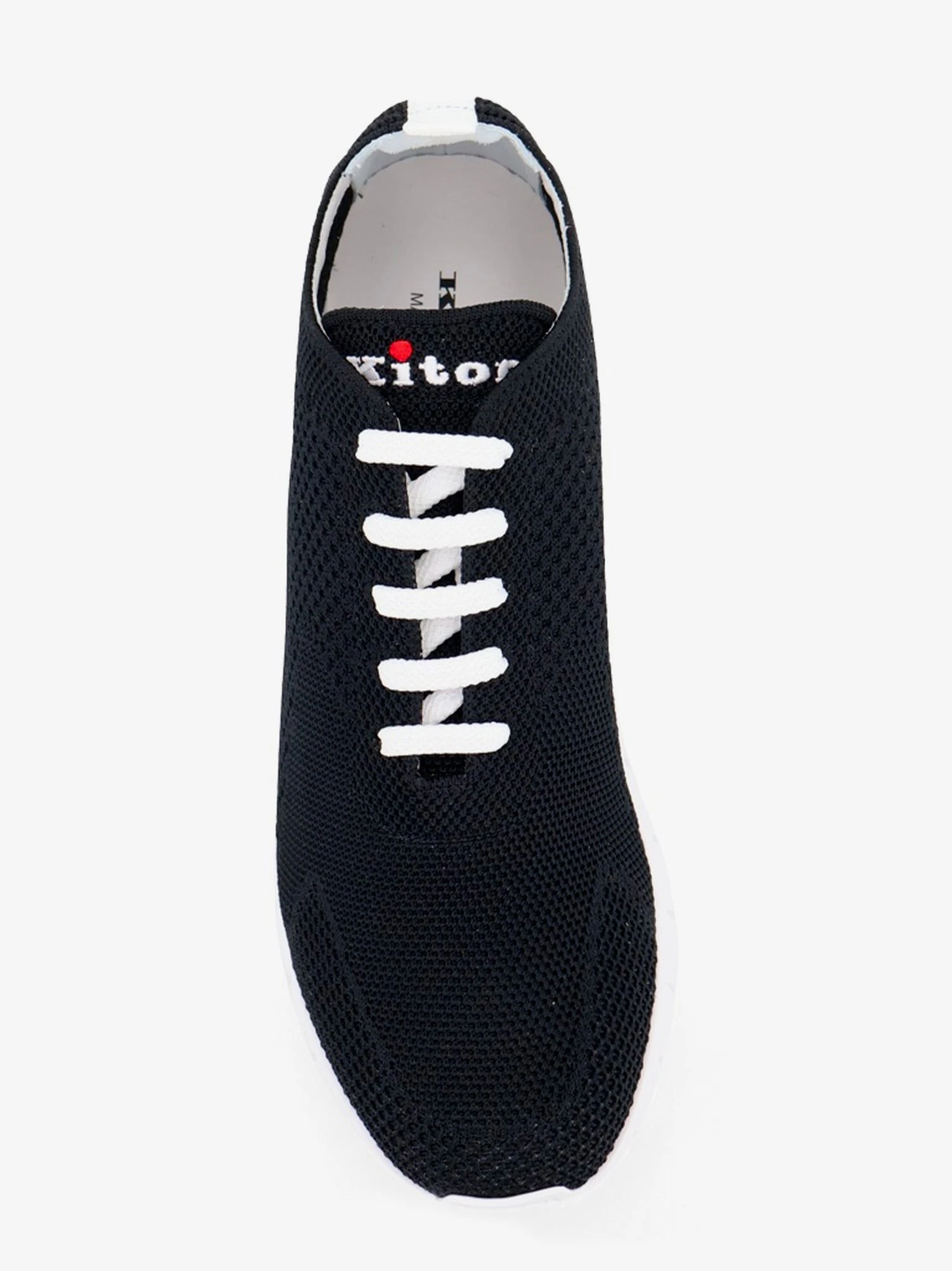 Knitted fabric sneakers with embroidered logo.webp