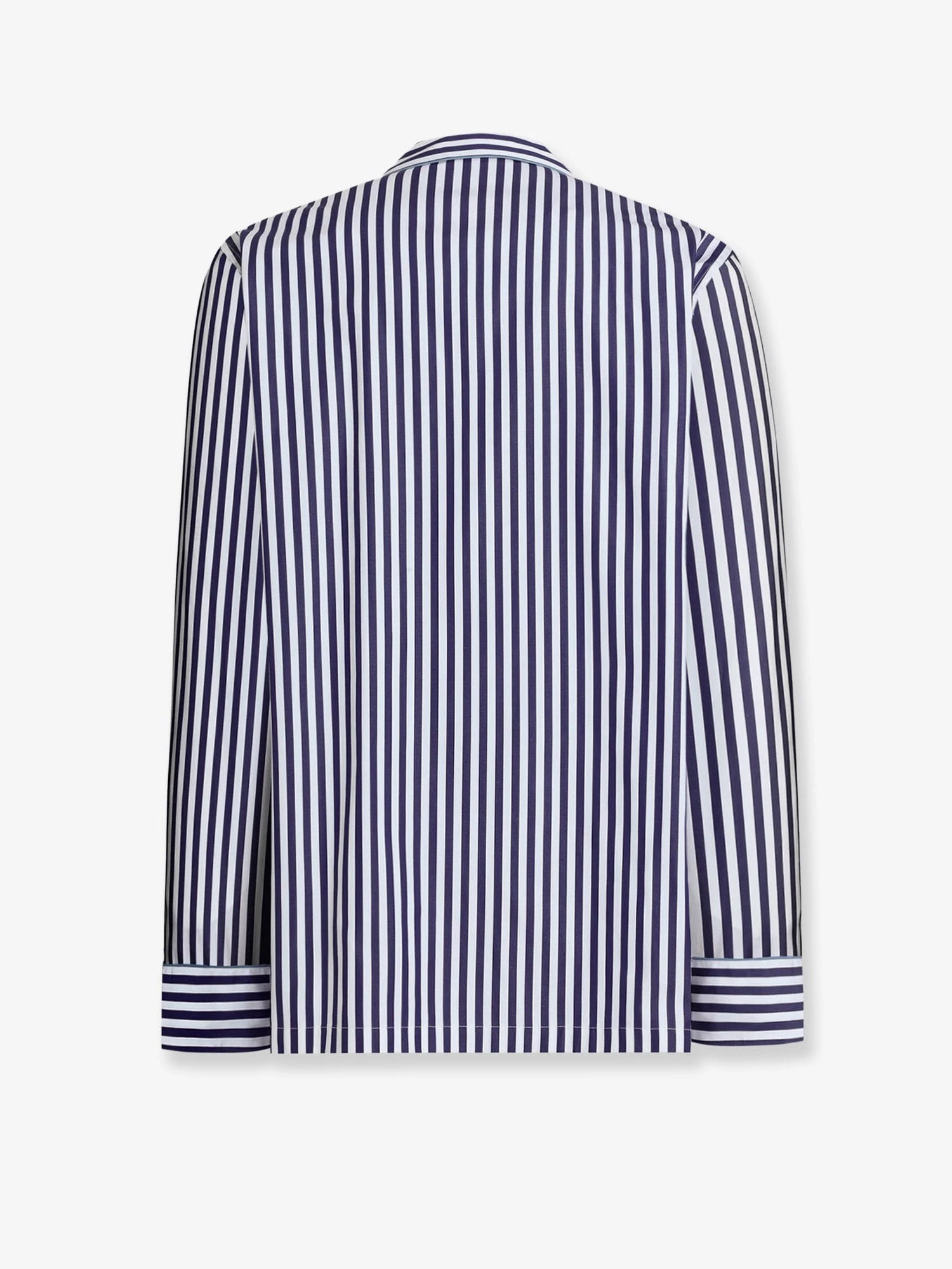 Cotton blazer with striped motif.webp