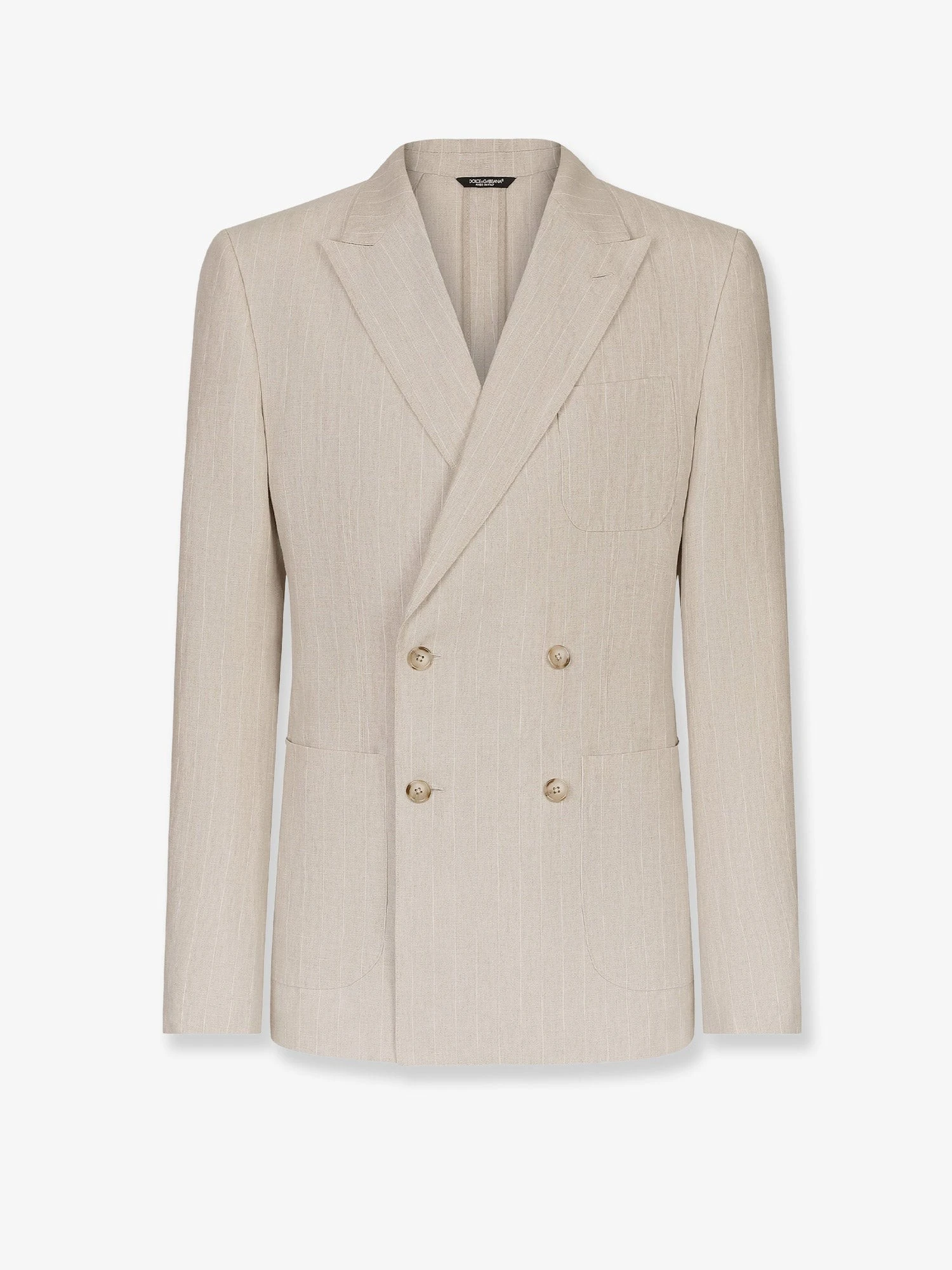 Portofino linen blazer with striped motif.webp