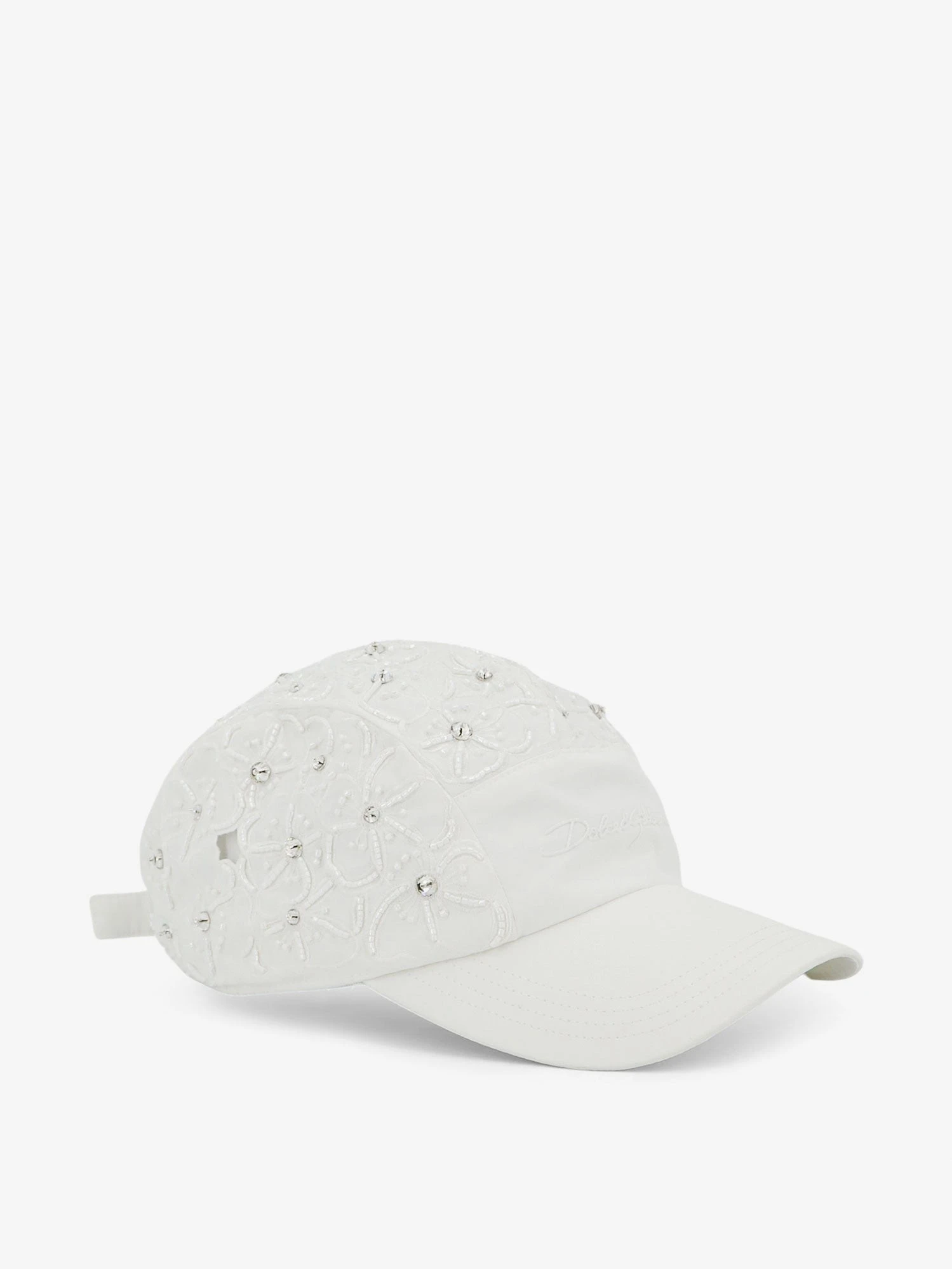 Cotton hat with all-over floral embroidery.webp