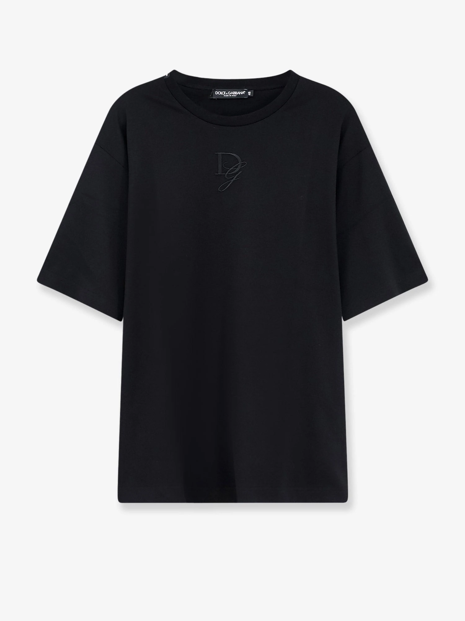 Cotton T-shirt with embroidered logo on the front.webp