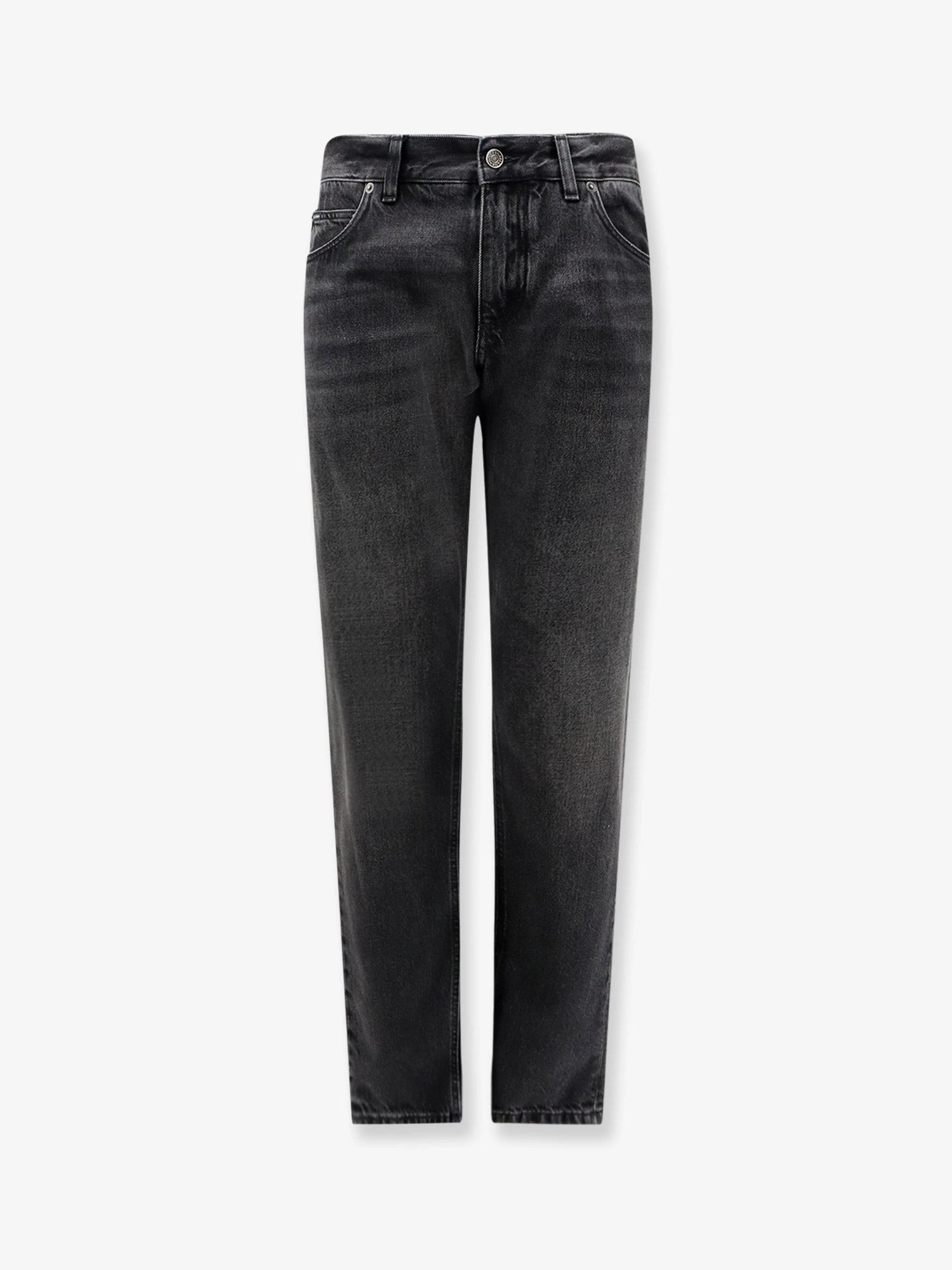 Black denim trousers.webp