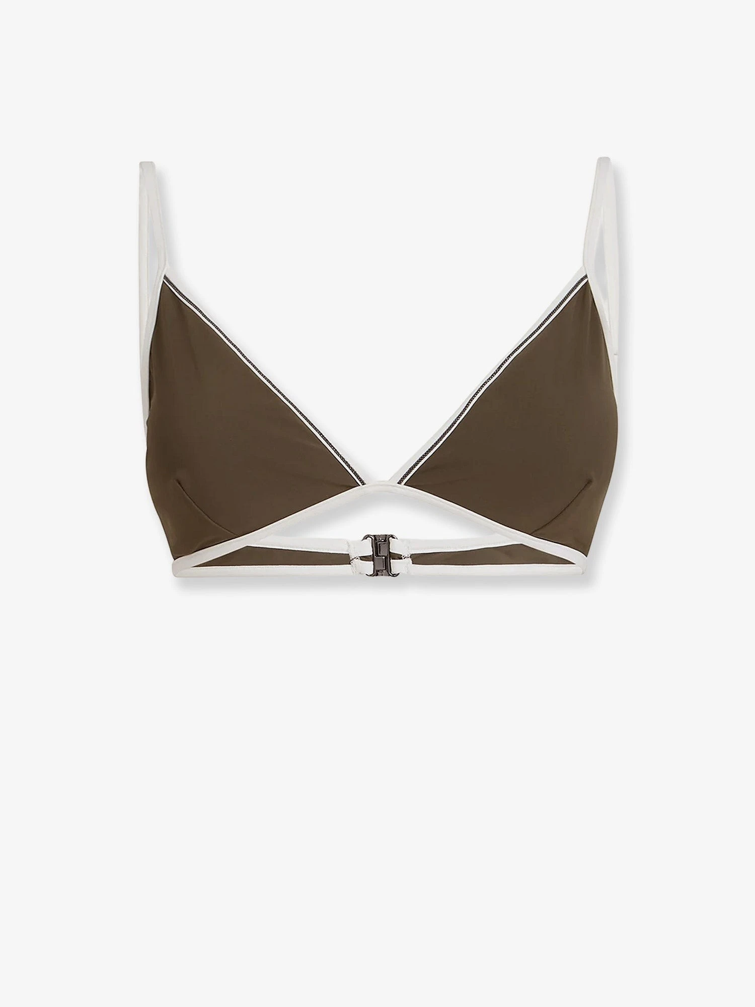 Nylon bikini top with Monile details.webp
