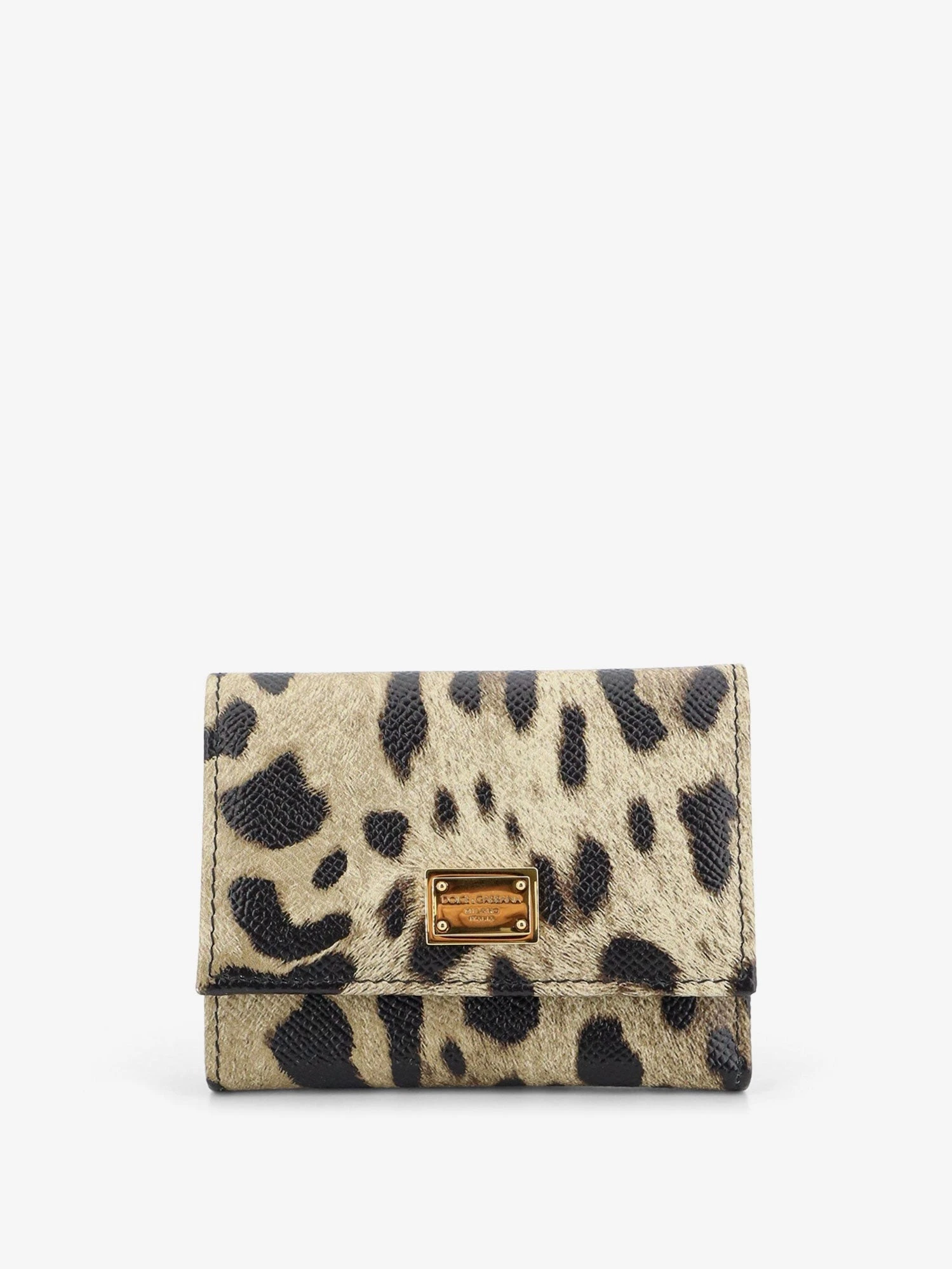 Hammered leather wallet with animal print.webp