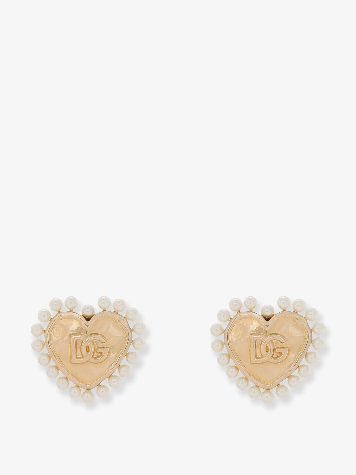 Brass earrings with bead detail.webp
