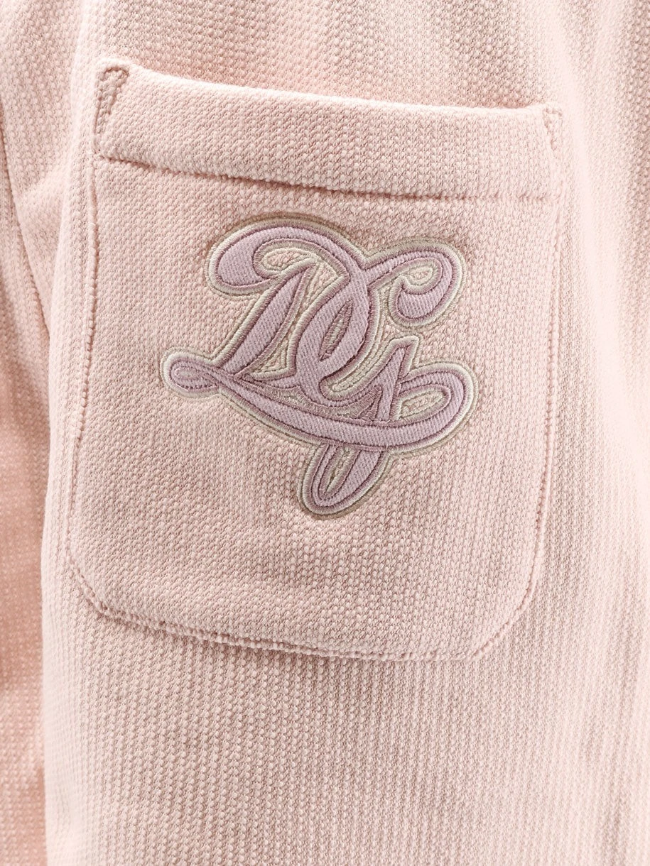 Cotton shorts with embroidered logo on the back.webp