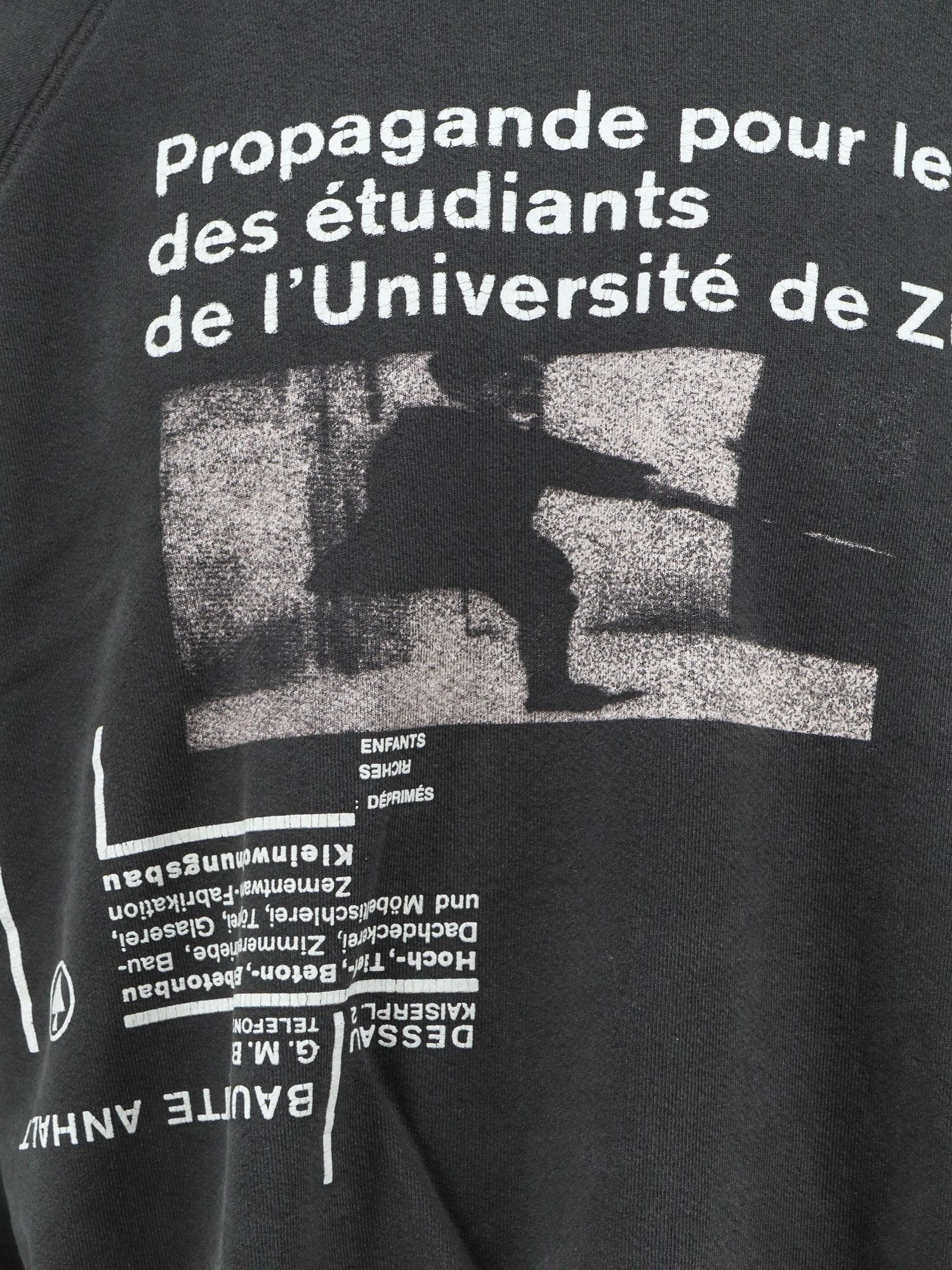 Cotton sweatshirt with L'Université de Zurich print.webp