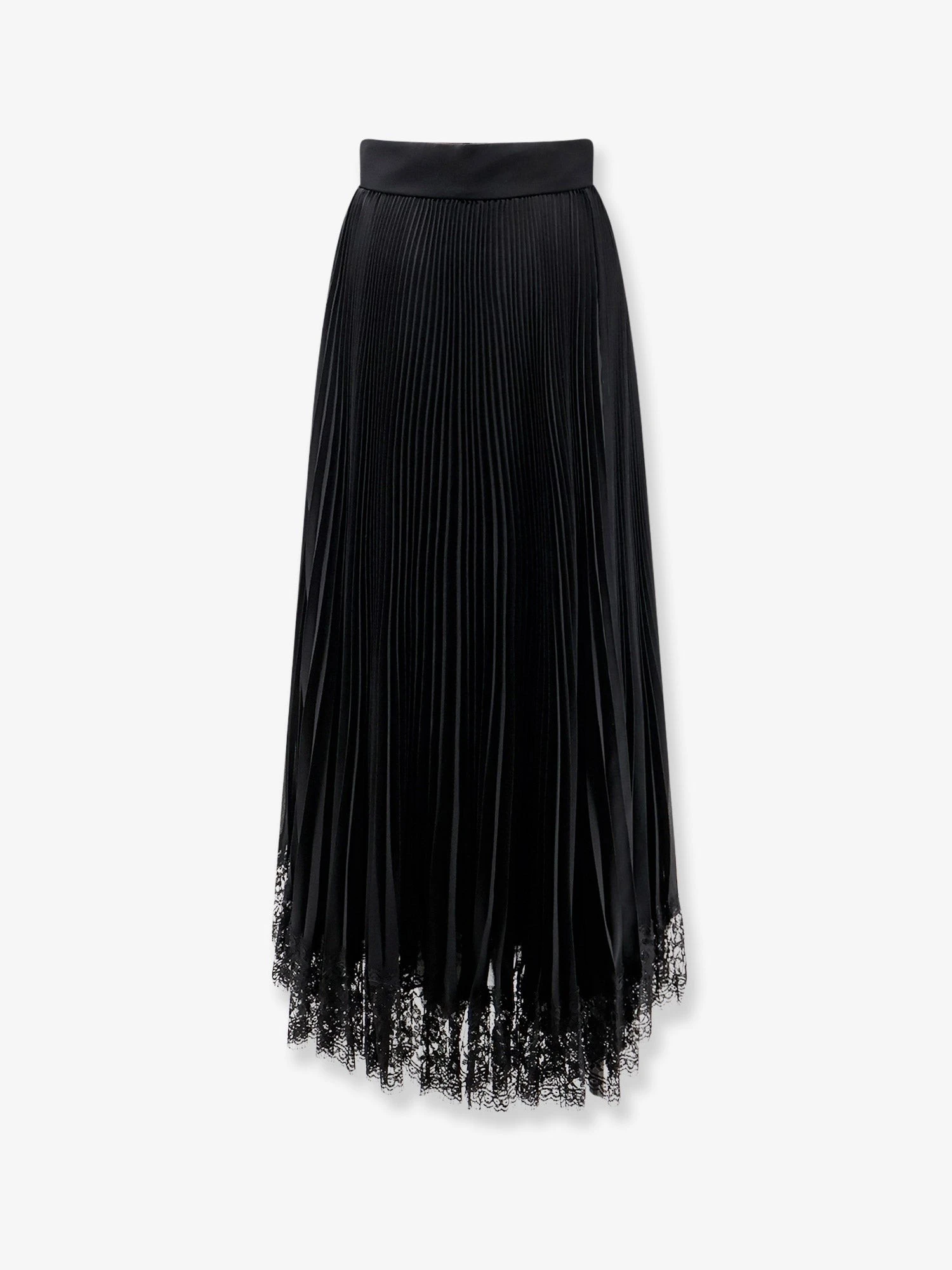 Long pleated skirt with lace at the bottom.webp