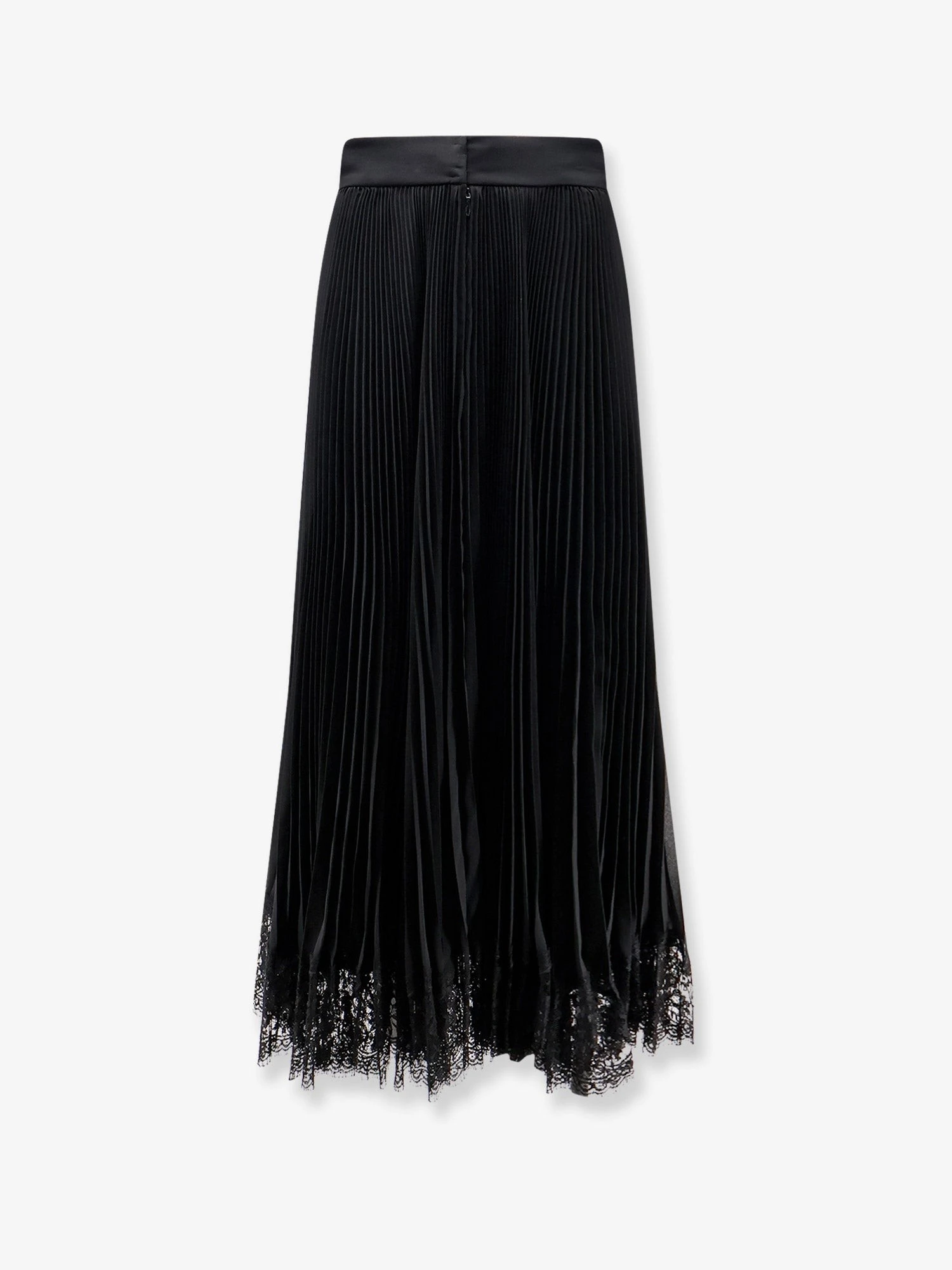 Long pleated skirt with lace at the bottom.webp