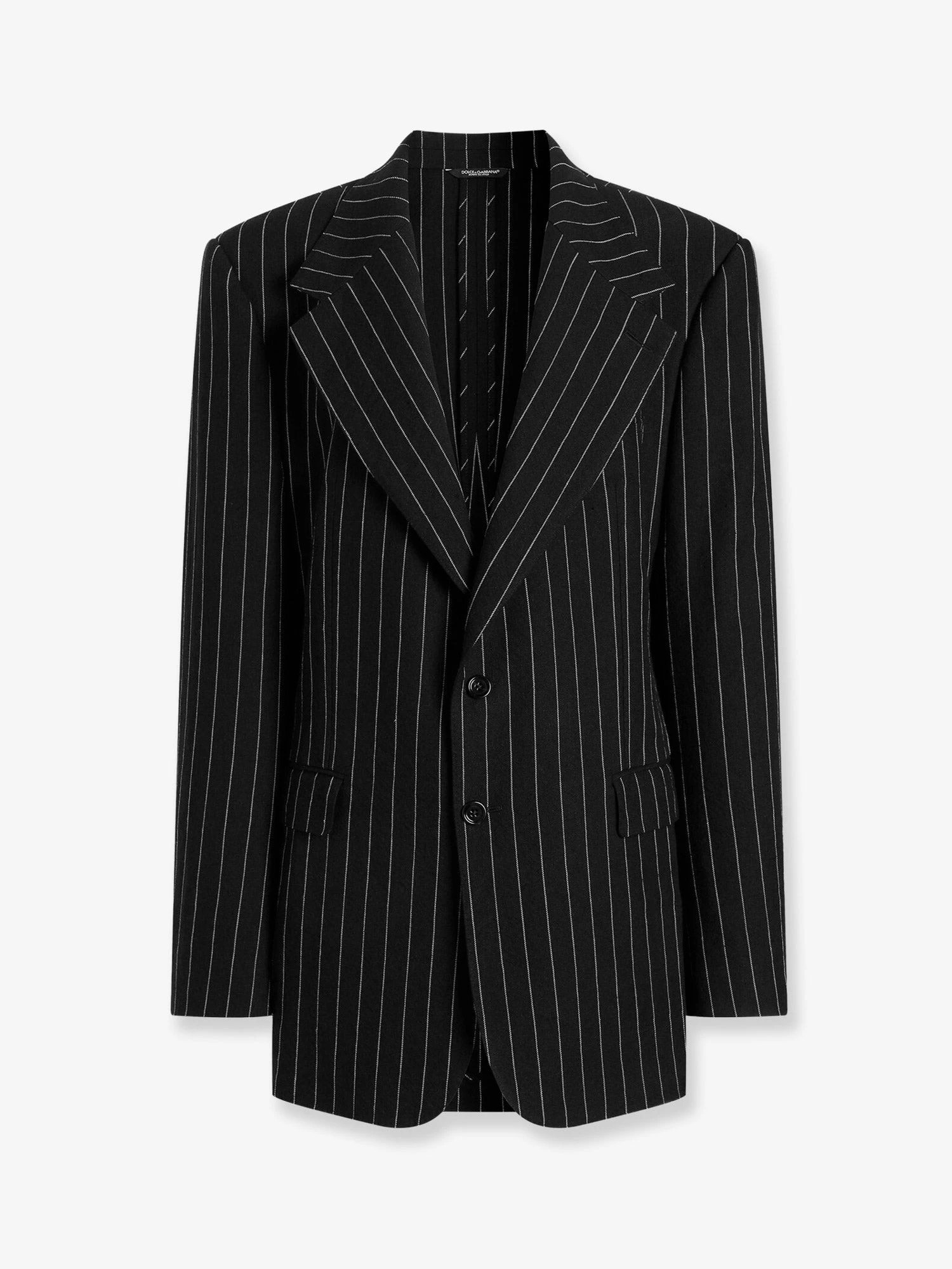Sicilia wool and linen blend blazer with pinstripe pattern.webp