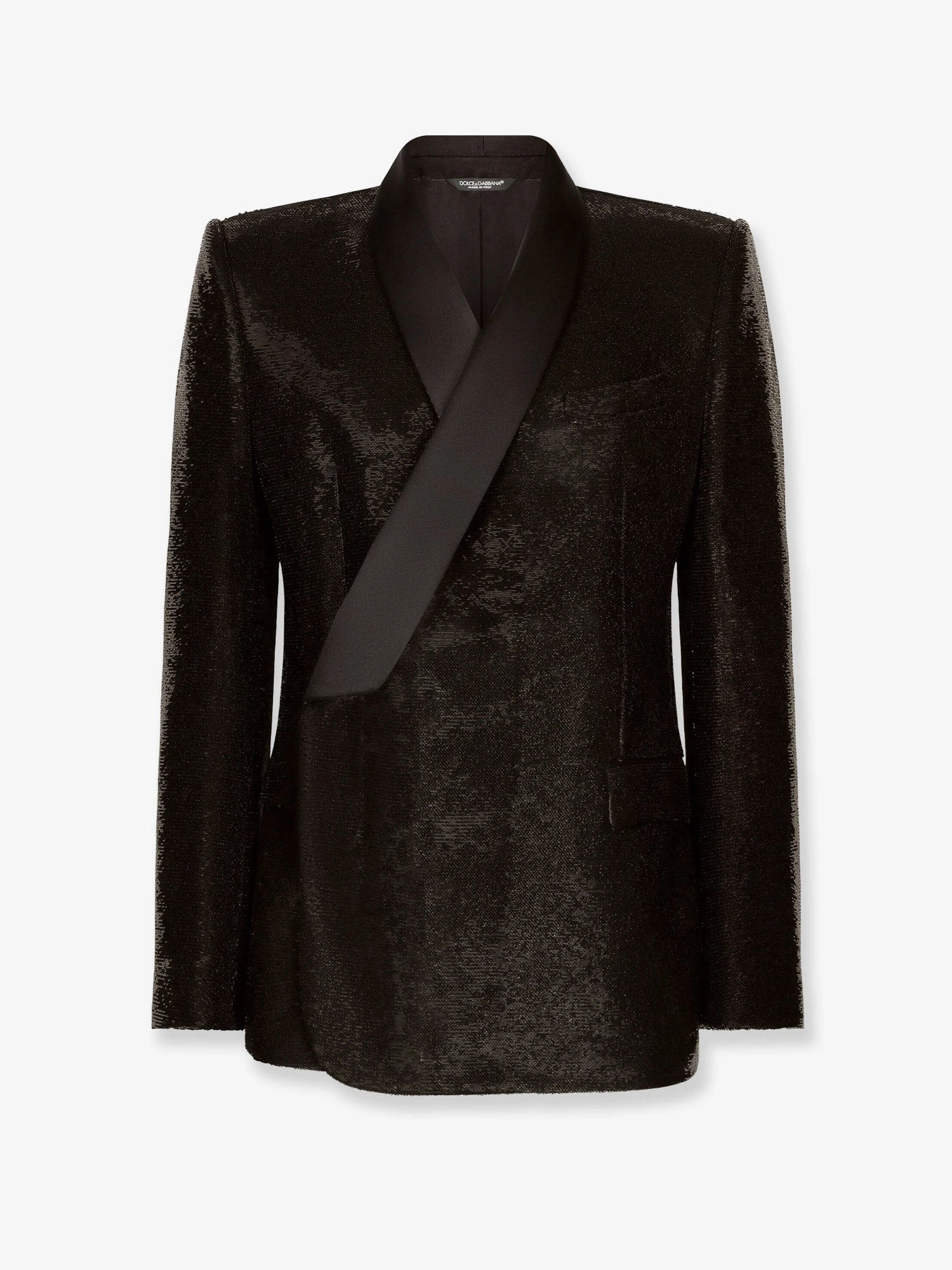 SiciliaTuxedo Blazer with All-Over Sequin Pattern.webp
